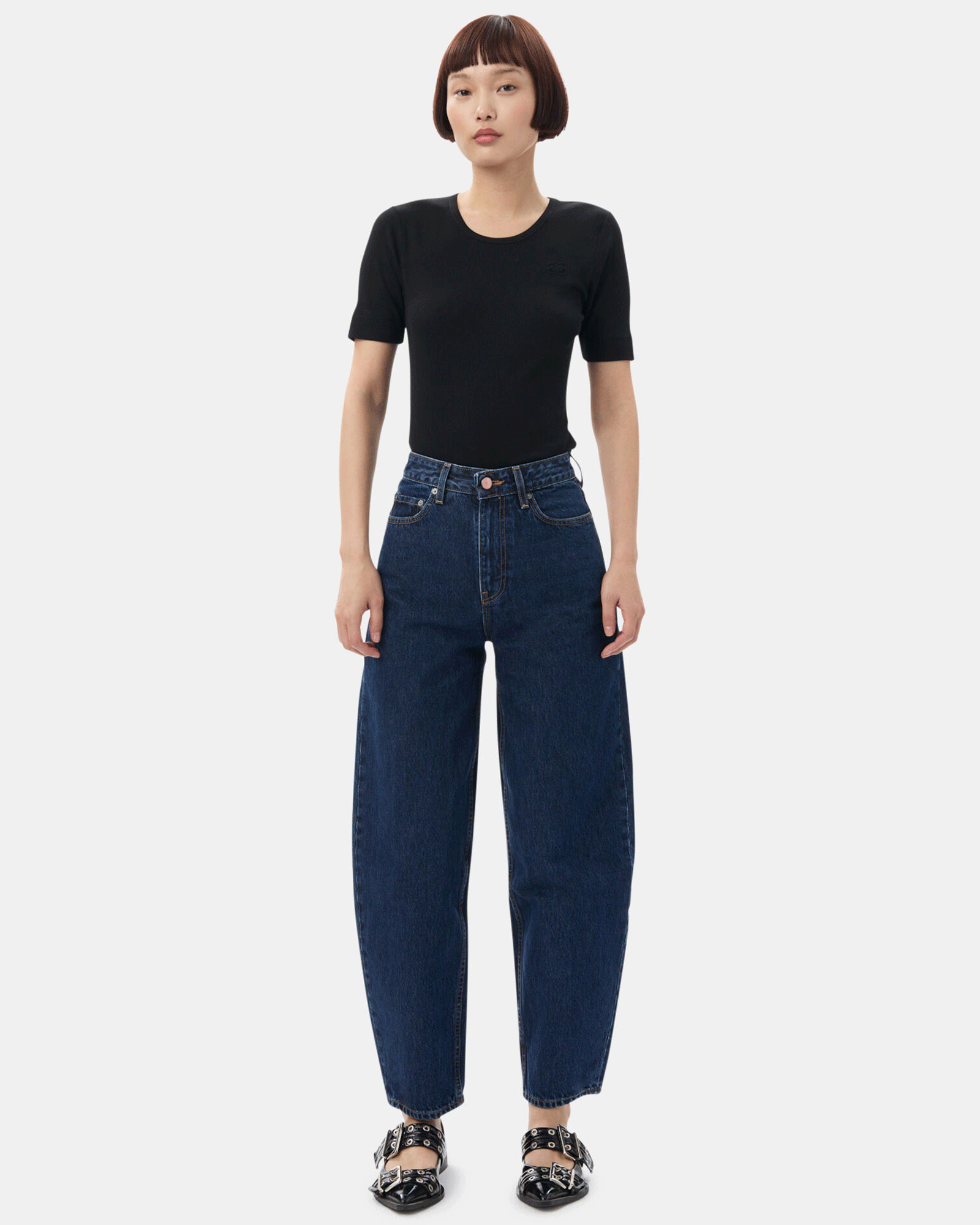 GANNI・ガニー - デニムパンツ RIGID DENIM STARY / DARK BLUE STONE