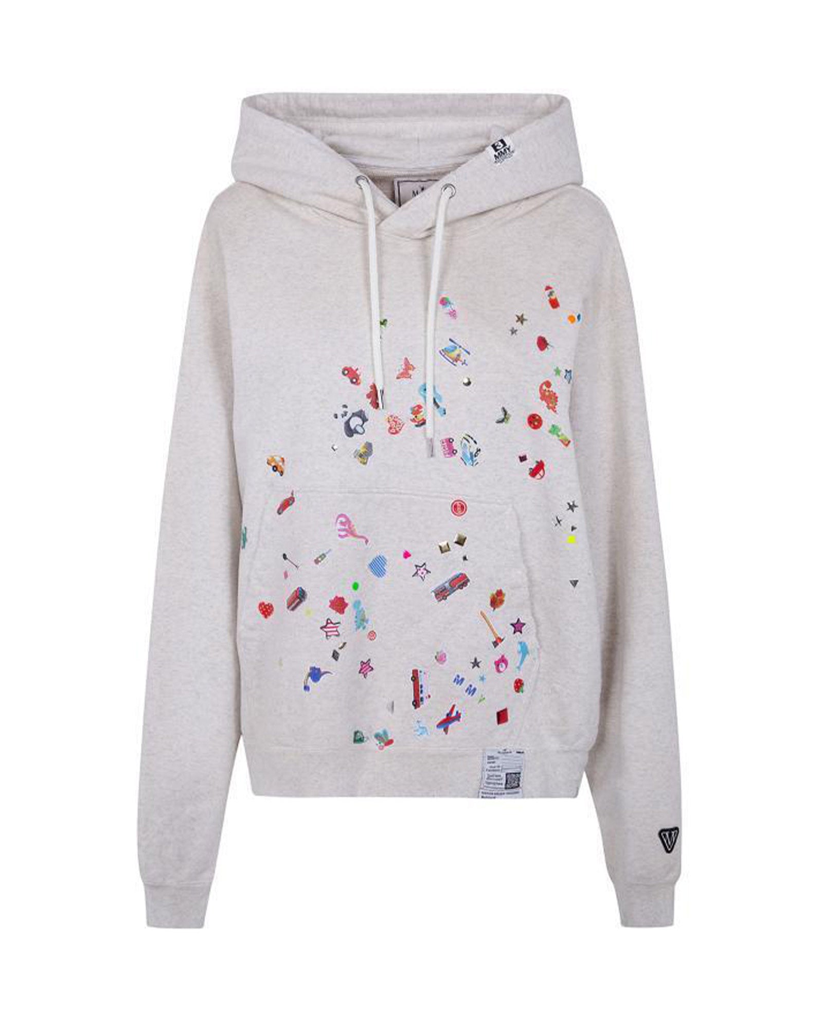 MIHARA YASUHIRO・Yasuhiro Mihara -  "KIDS STICKER HOODIE" / WHITE