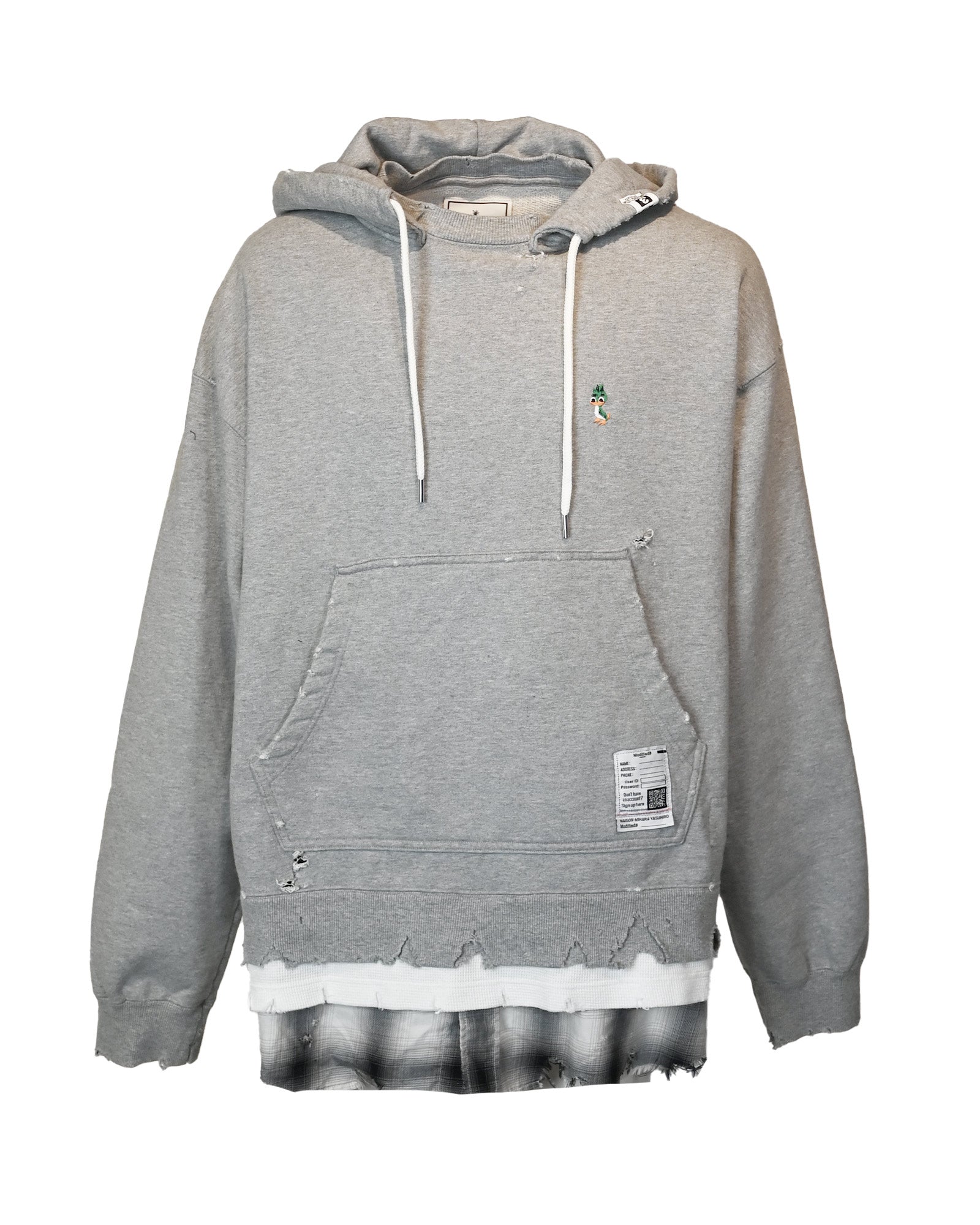 TRIPLE LAYERED HOODIE / GRAY