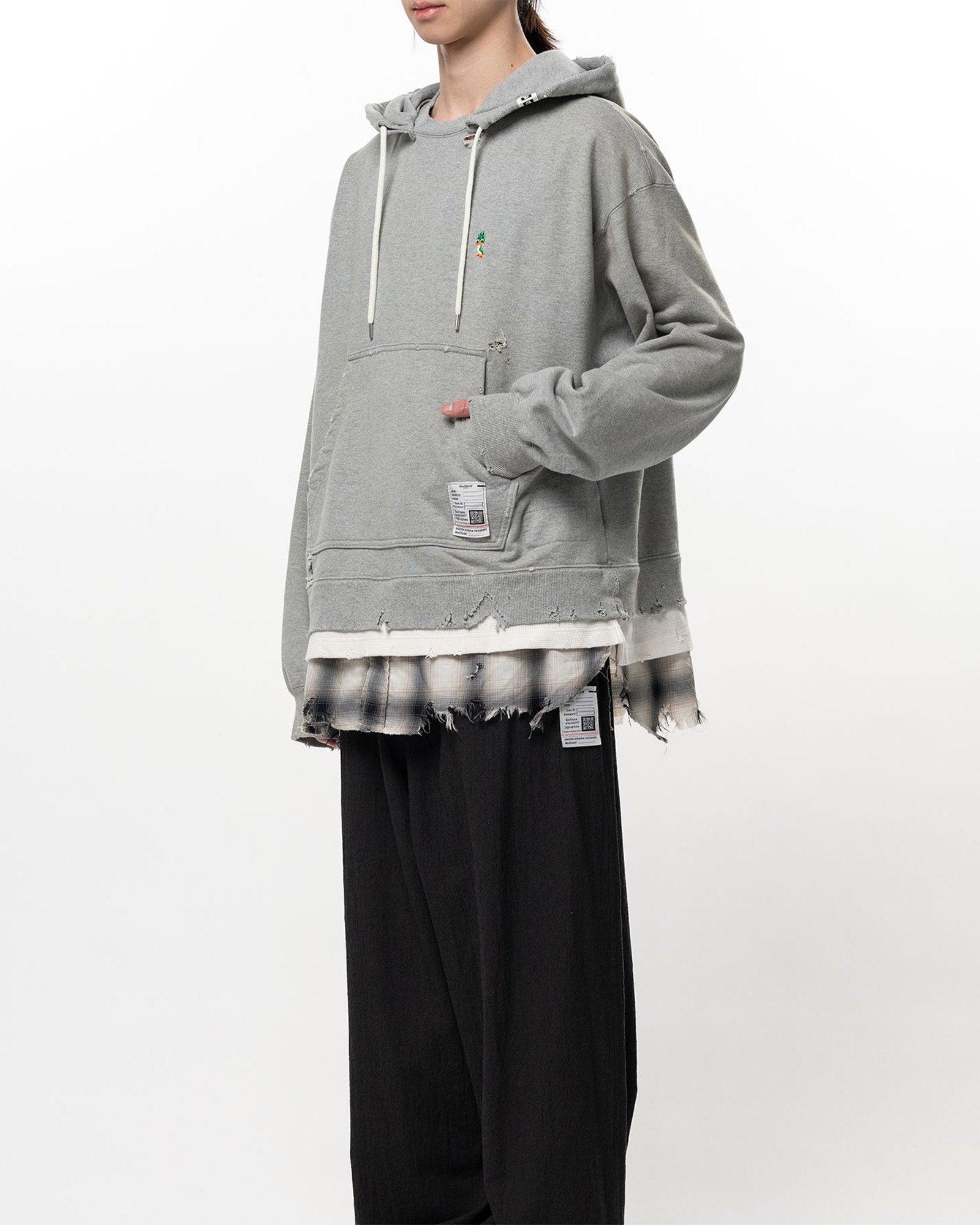 MIHARA YASUHIRO・ミハラヤスヒロ - パーカー・フーディ TRIPLE LAYERED HOODIE / GRAY
