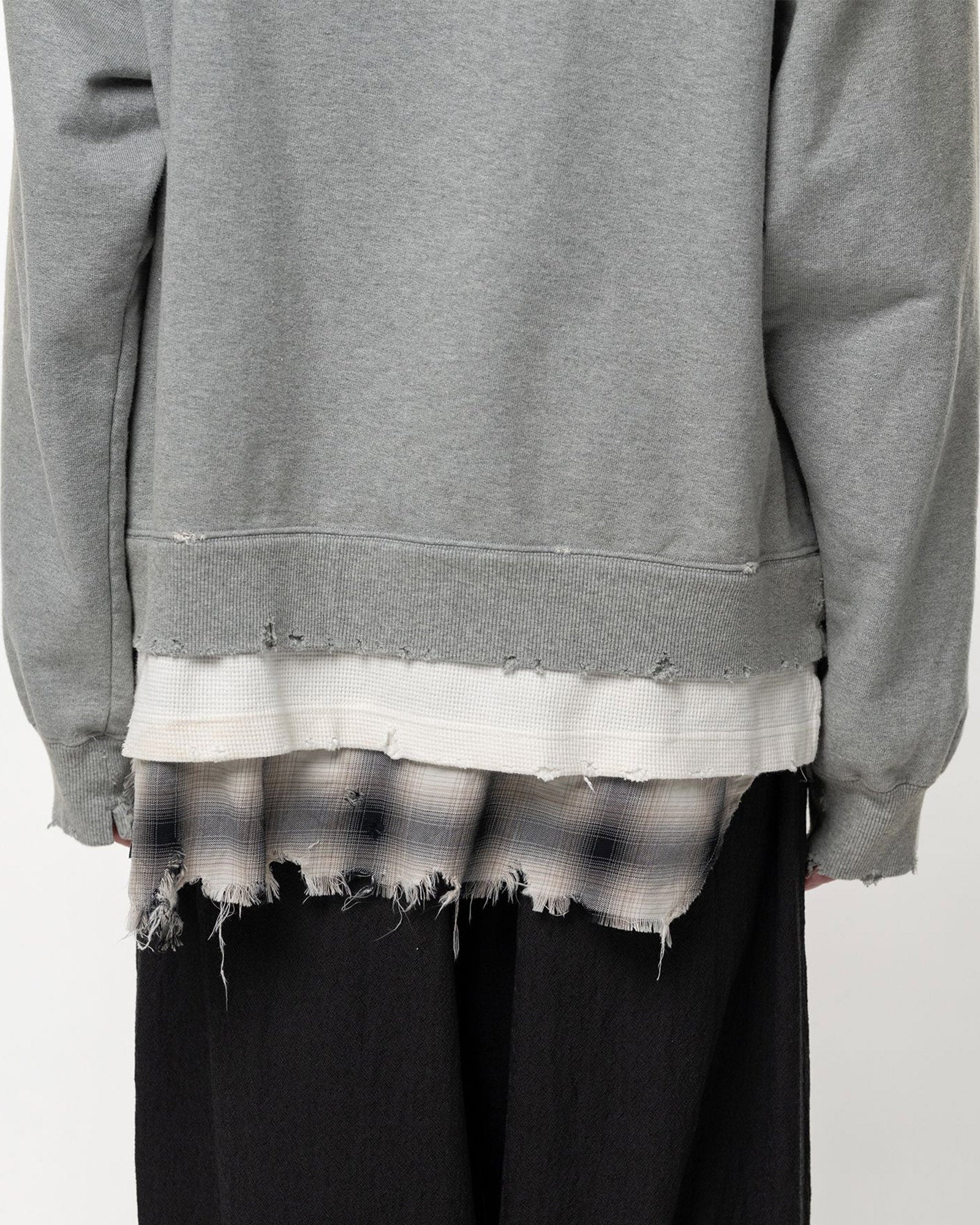 MIHARA YASUHIRO・ミハラヤスヒロ - パーカー・フーディ TRIPLE LAYERED HOODIE / GRAY