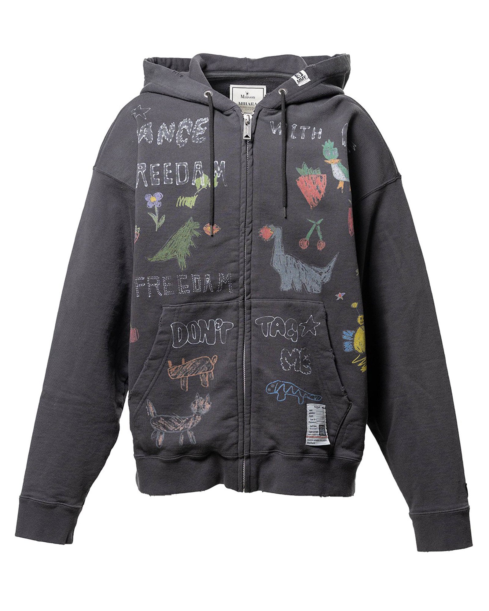 KIDS DOODLE PARKA / BLACK