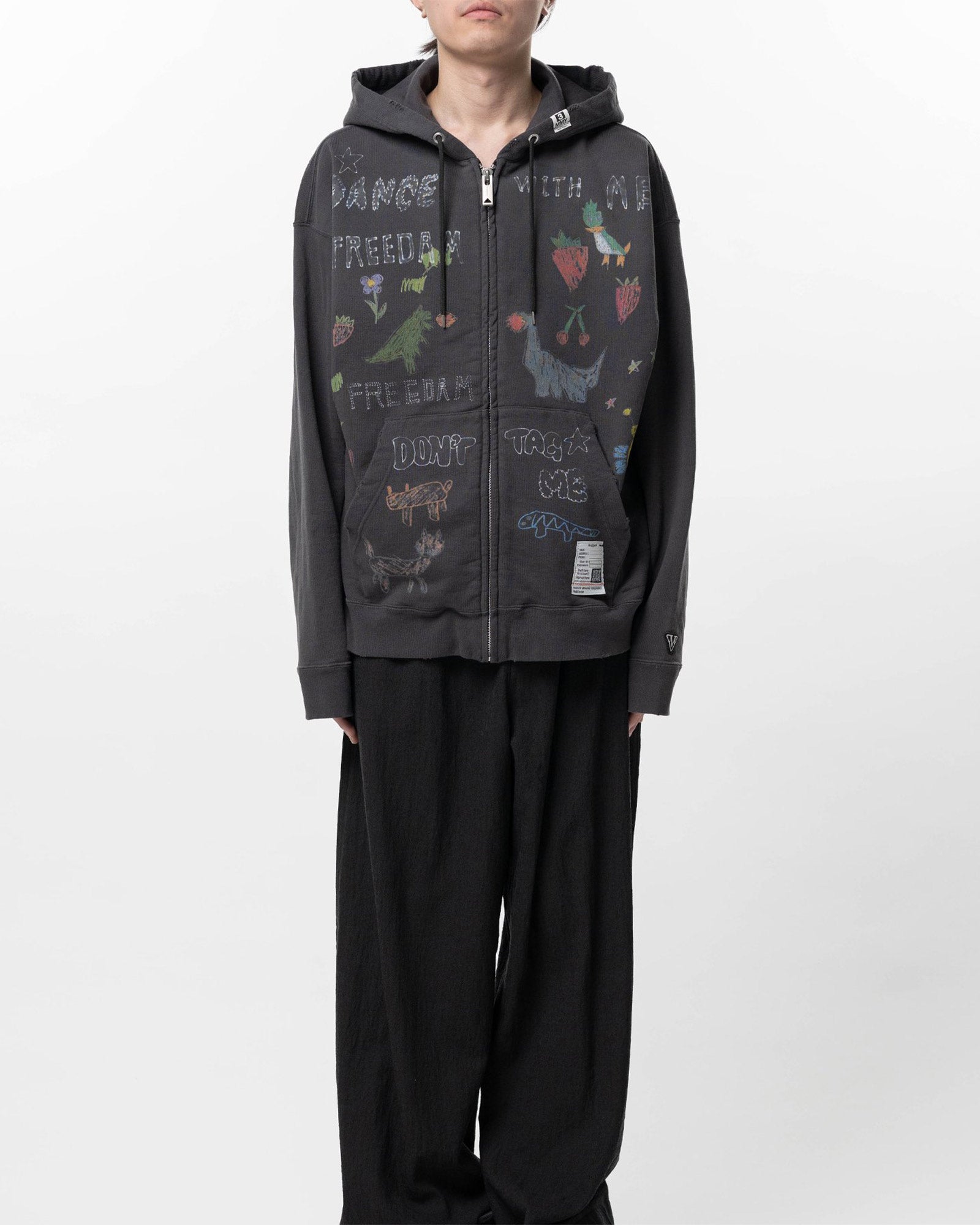 MIHARA YASUHIRO (ミハラヤスヒロ) KIDS DOODLE PARKA / BLACK