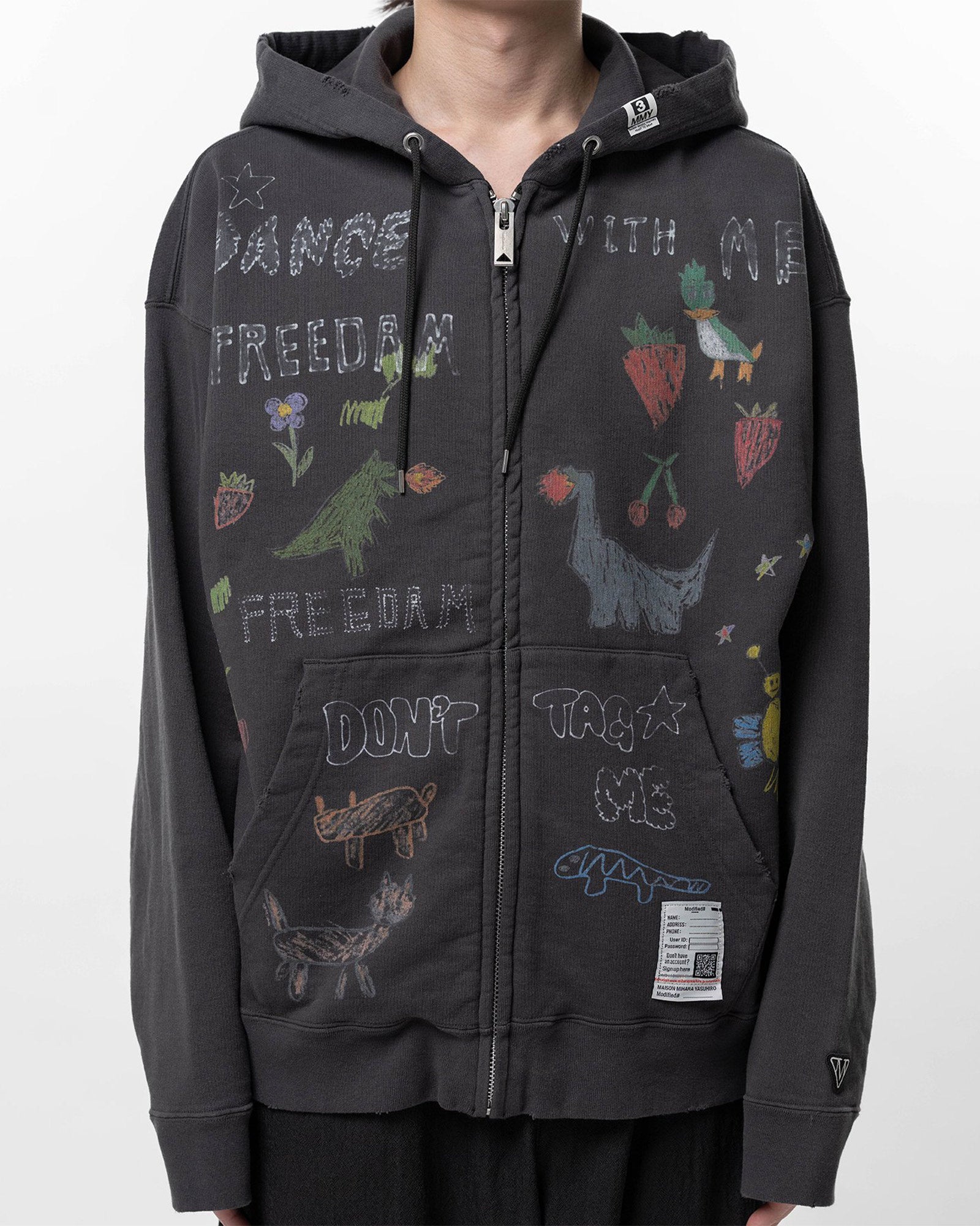 MIHARA YASUHIRO (ミハラヤスヒロ) KIDS DOODLE PARKA / BLACK