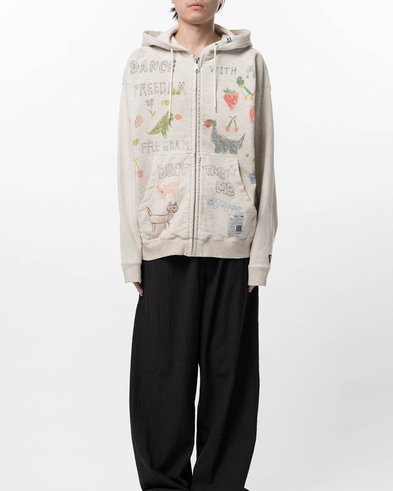 MIHARA YASUHIRO・ミハラヤスヒロ - パーカー・フーディ KIDS DOODLE PARKA / WHITE