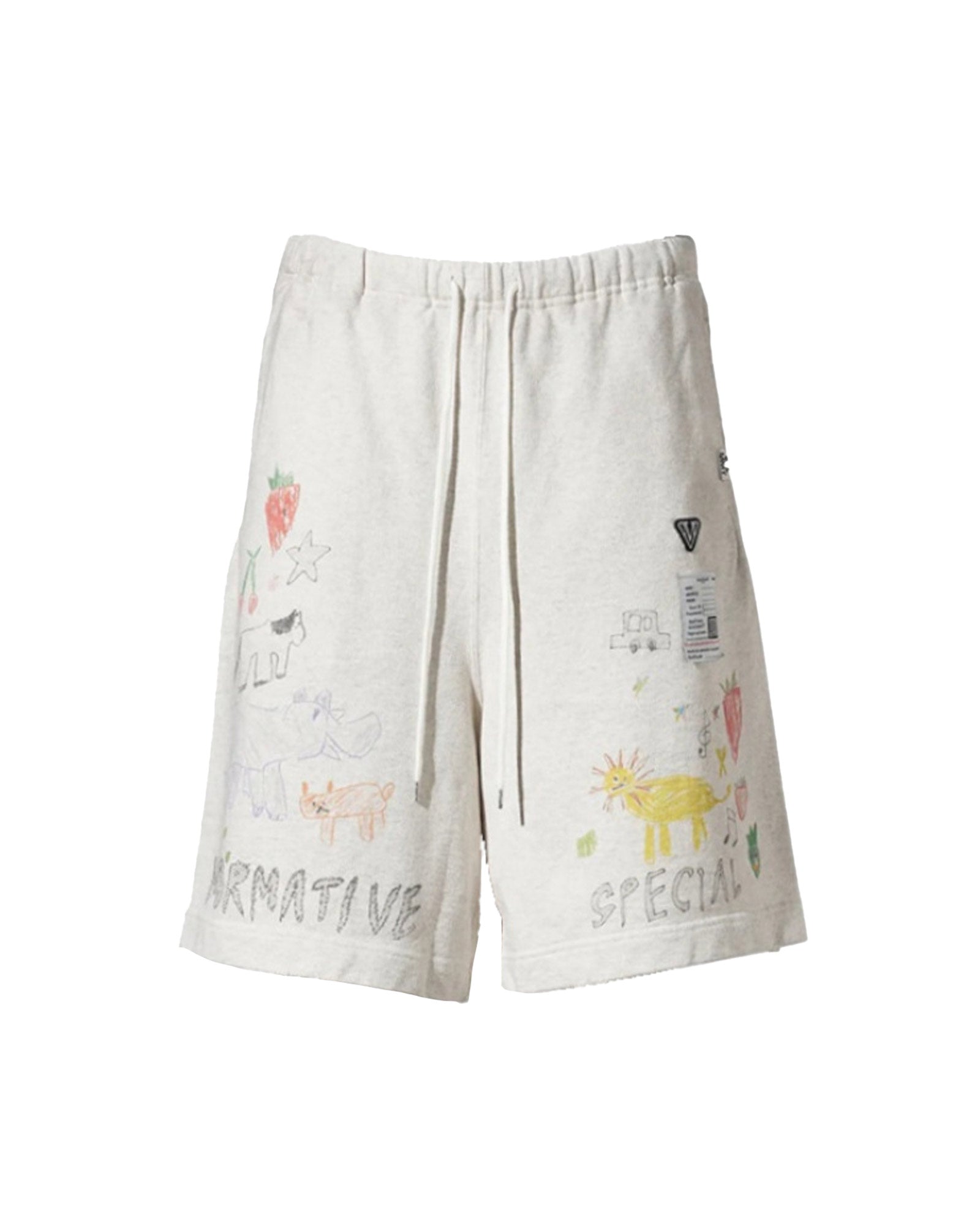 MIHARA YASUHIRO・Yasuhiro Mihara -  ”KIDS DOODLE SHORTS” / WHITE