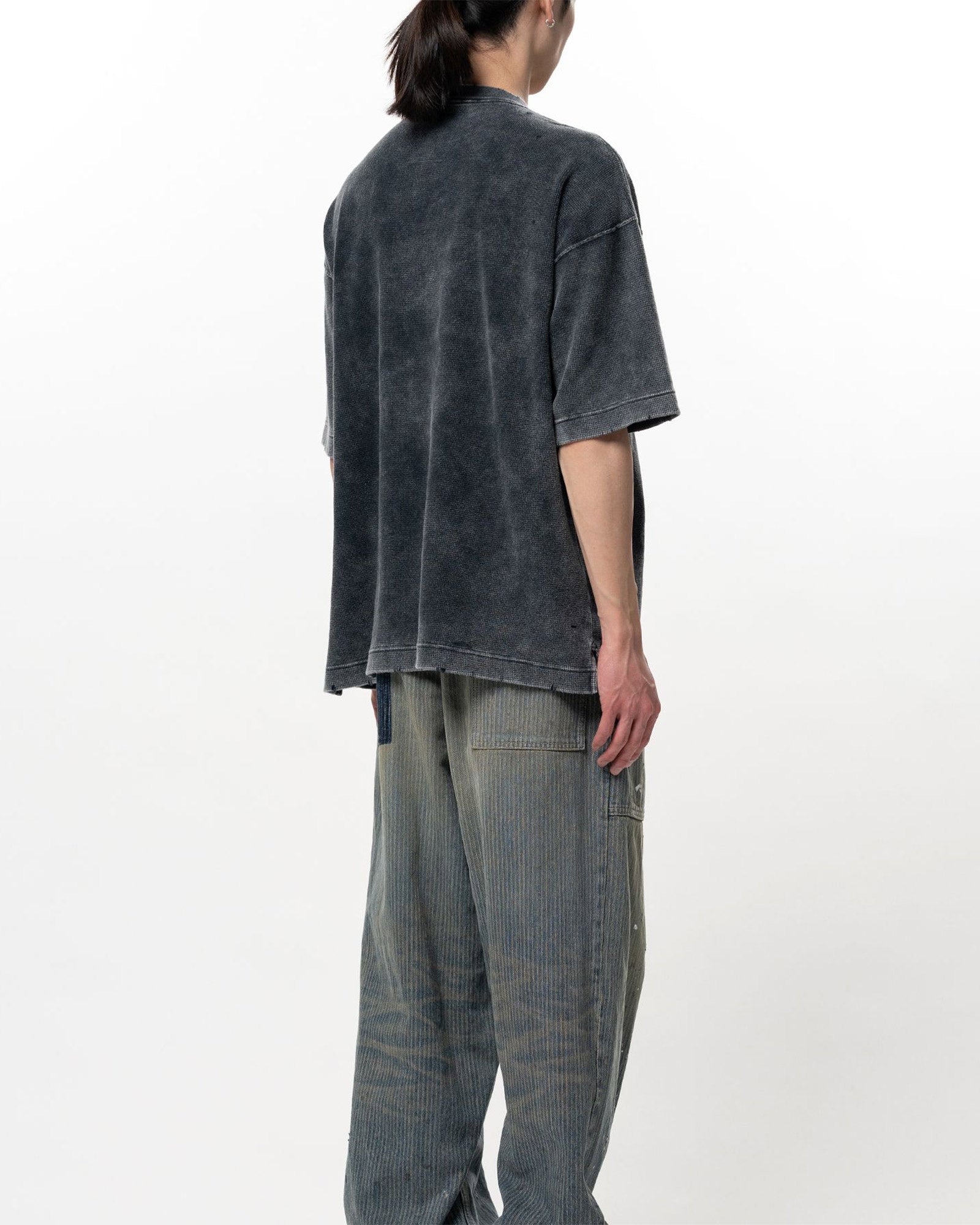 MIHARA YASUHIRO・ミハラヤスヒロ - トップス BLEACHED TEE / BLACK