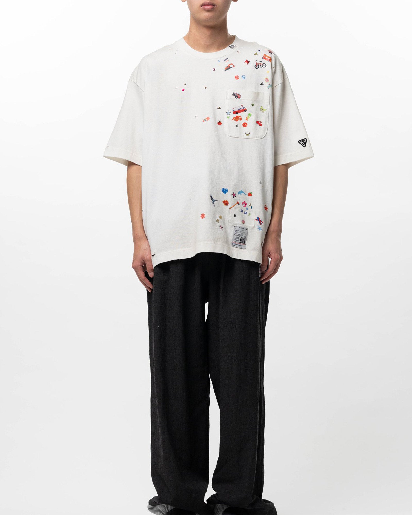 MIHARA YASUHIRO(ミハラヤスヒロ) 26SS KIDS STICKER TEE / WHITE 
