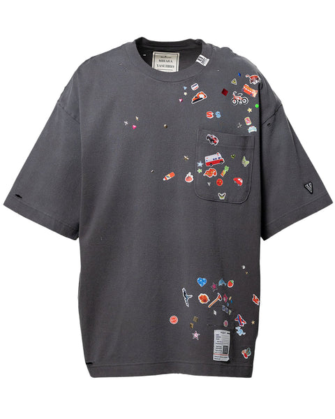 MIHARA YASUHIRO(ミハラヤスヒロ) 26SS KIDS STICKER TEE / BLACK
