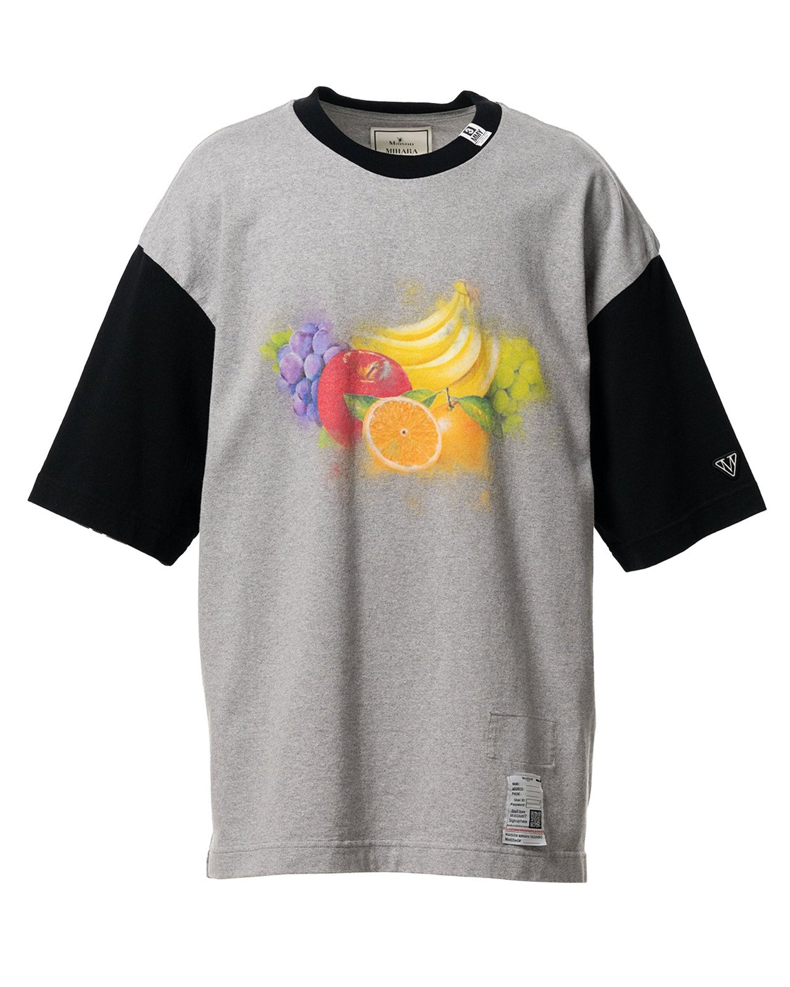 FRUITS PRINTED TEE / GRAY