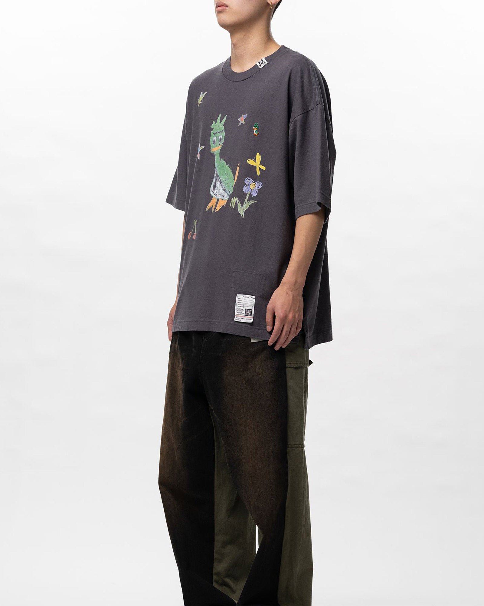 mshichin品です MIHARA YASUHIRO(ミハラヤスヒロ) 26SS LEON KIDS DOODLE TEE / BLACK