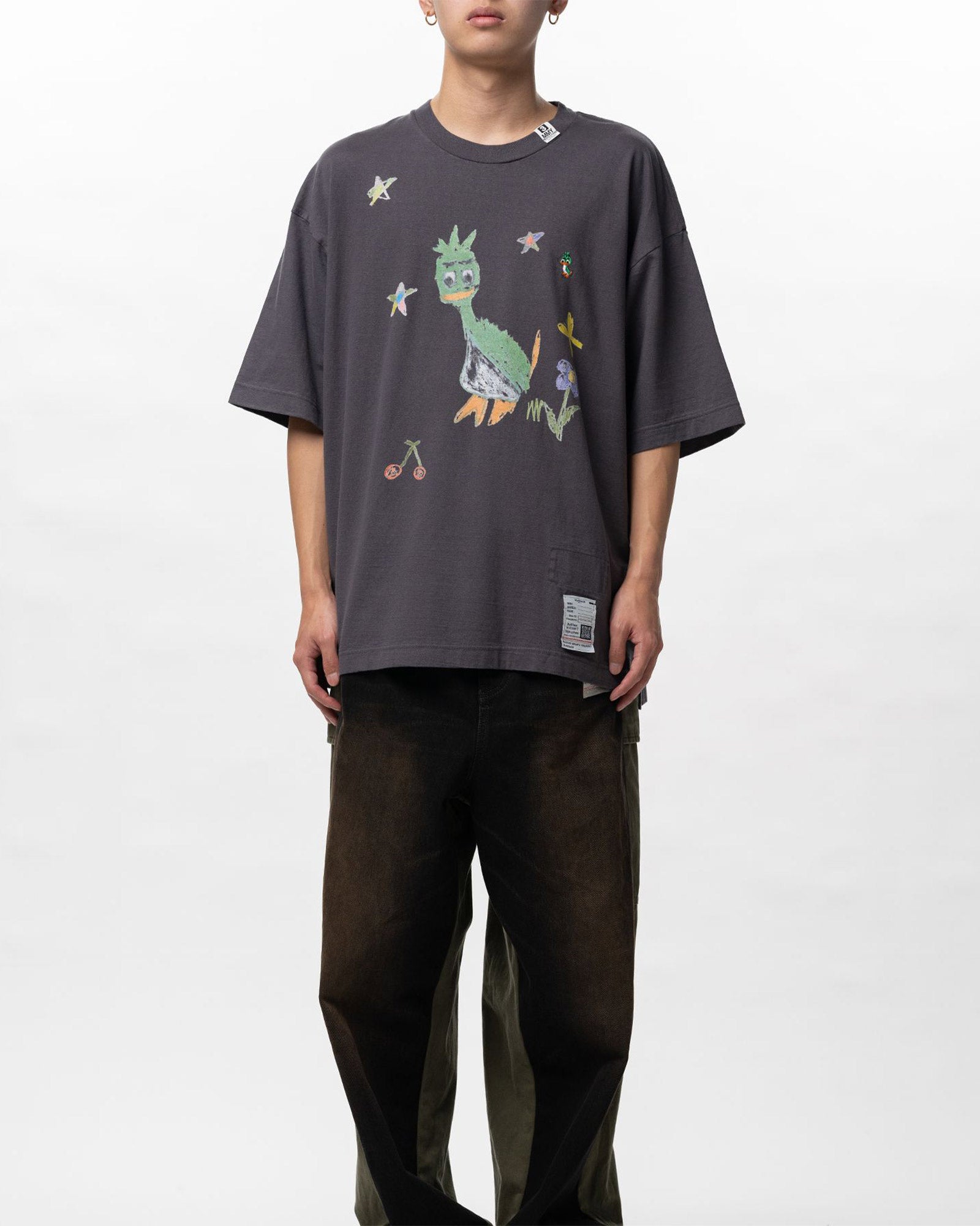 MIHARA YASUHIRO(ミハラヤスヒロ) 26SS LEON KIDS DOODLE TEE / BLACK