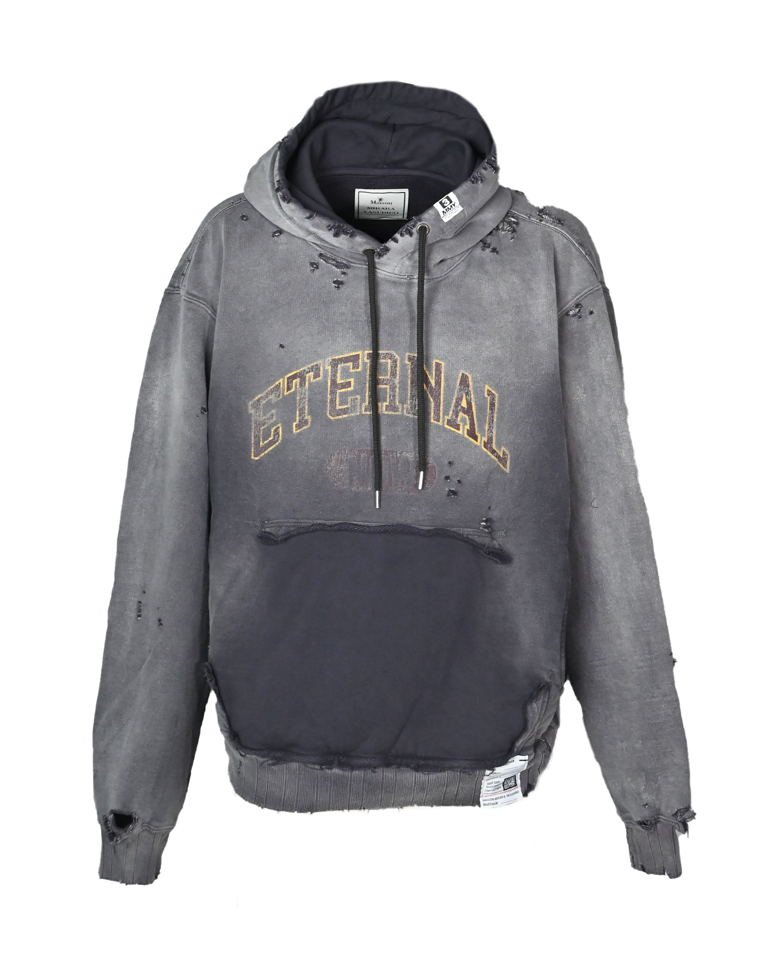 MIHARA YASUHIRO・ミハラヤスヒロ - パーカー・フーディ SUN FADED SWEAT HOODIE / BLACK