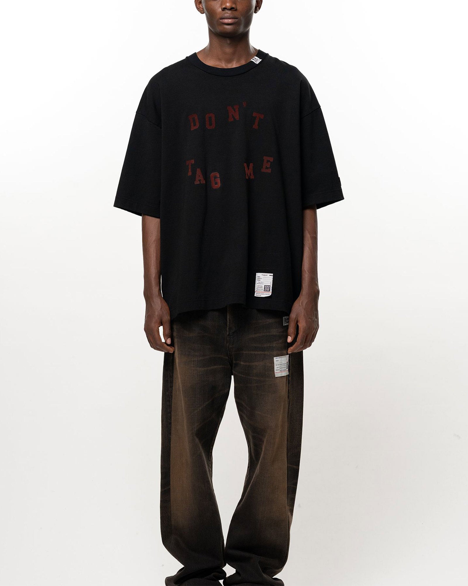 MIHARA YASUHIRO・ミハラヤスヒロ - Tシャツ・カットソー DON'T TAG ME FLOCKY TEE / BLACK