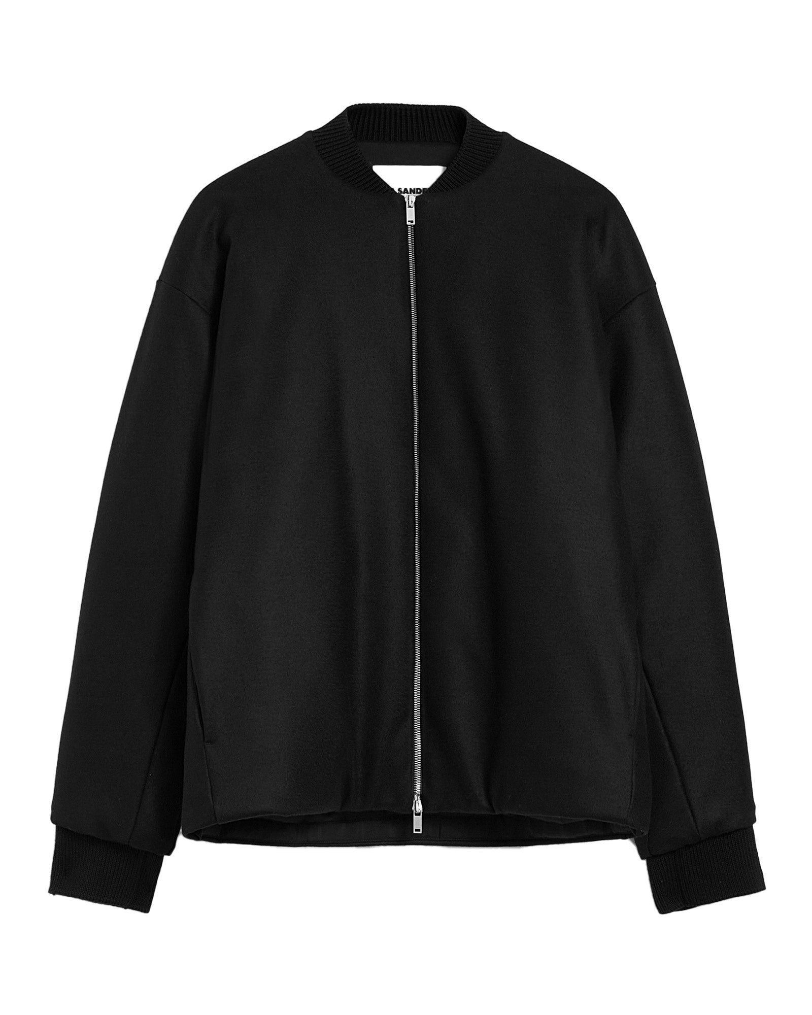 JIL SANDER・Jil Sander -  WOOL MELTON PADDING BOMBER JACKET / BLACK