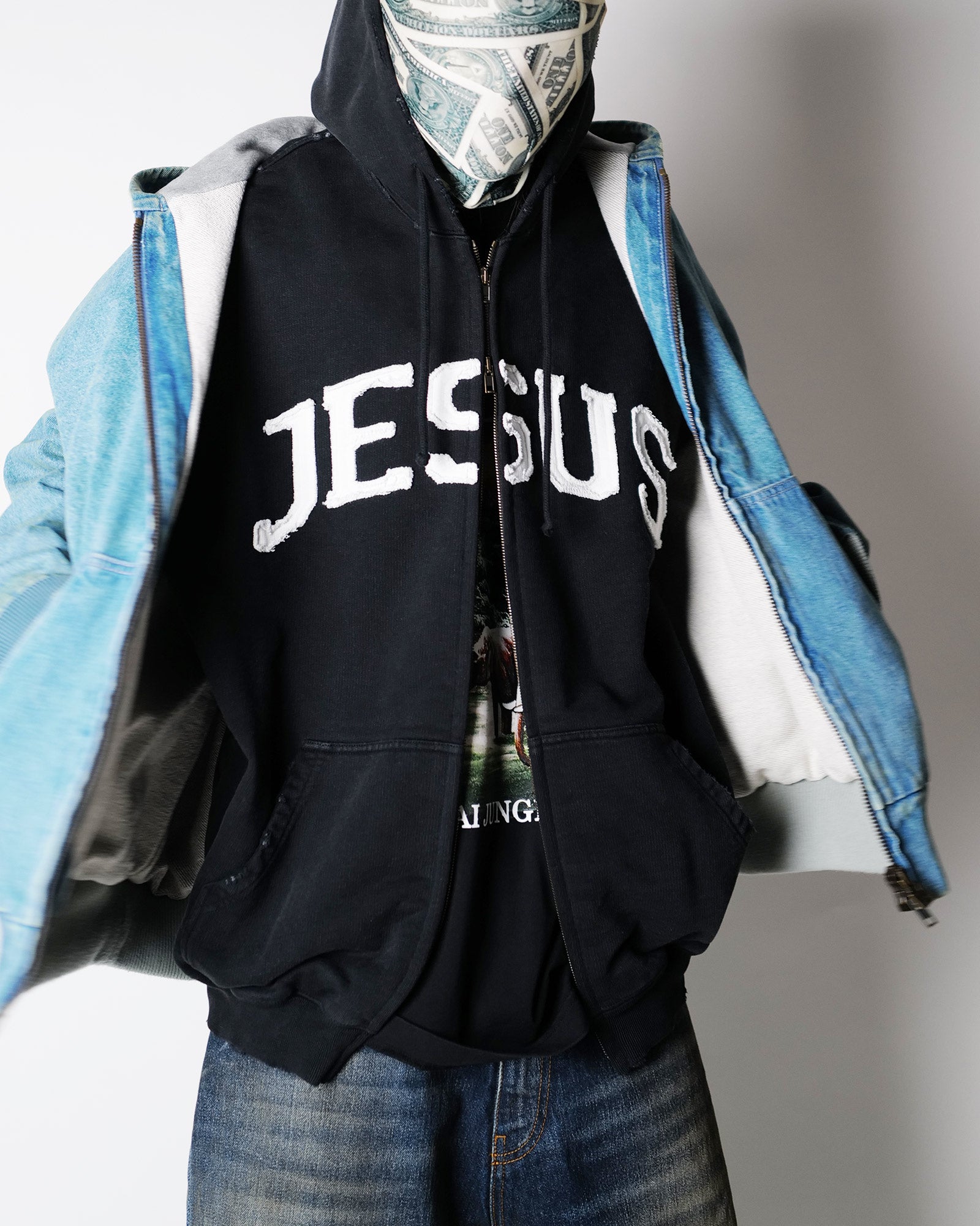 VETEMENTS パーカー VETEMENTS (ヴェトモン) SS26 ジップパーカー JESUS CHRIST ZIP-UP