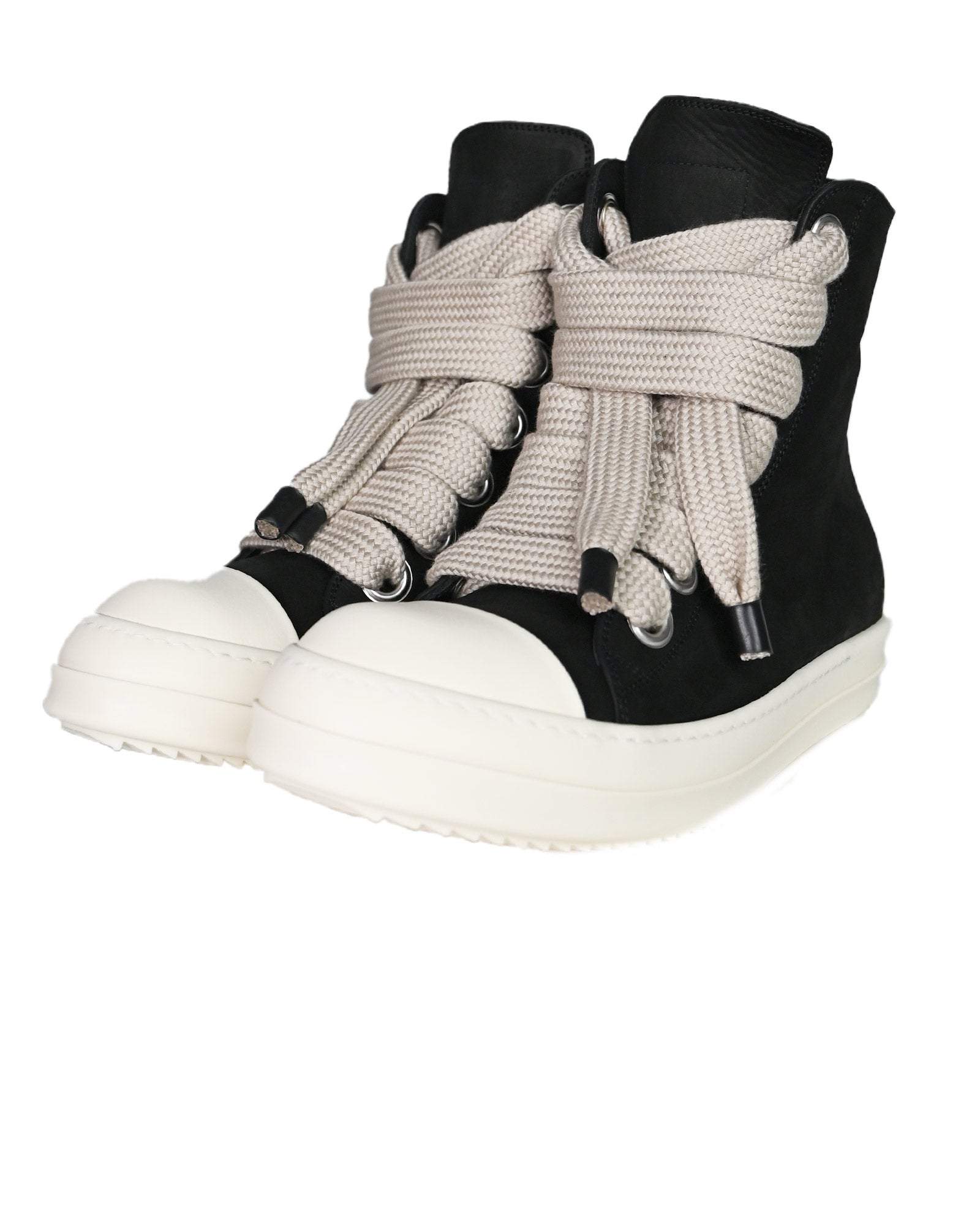 RICK OWENS・リック オウエンス - ハイカットスニーカー JUMBOLACE SNEAKERS / BLACK/MILK/MILK