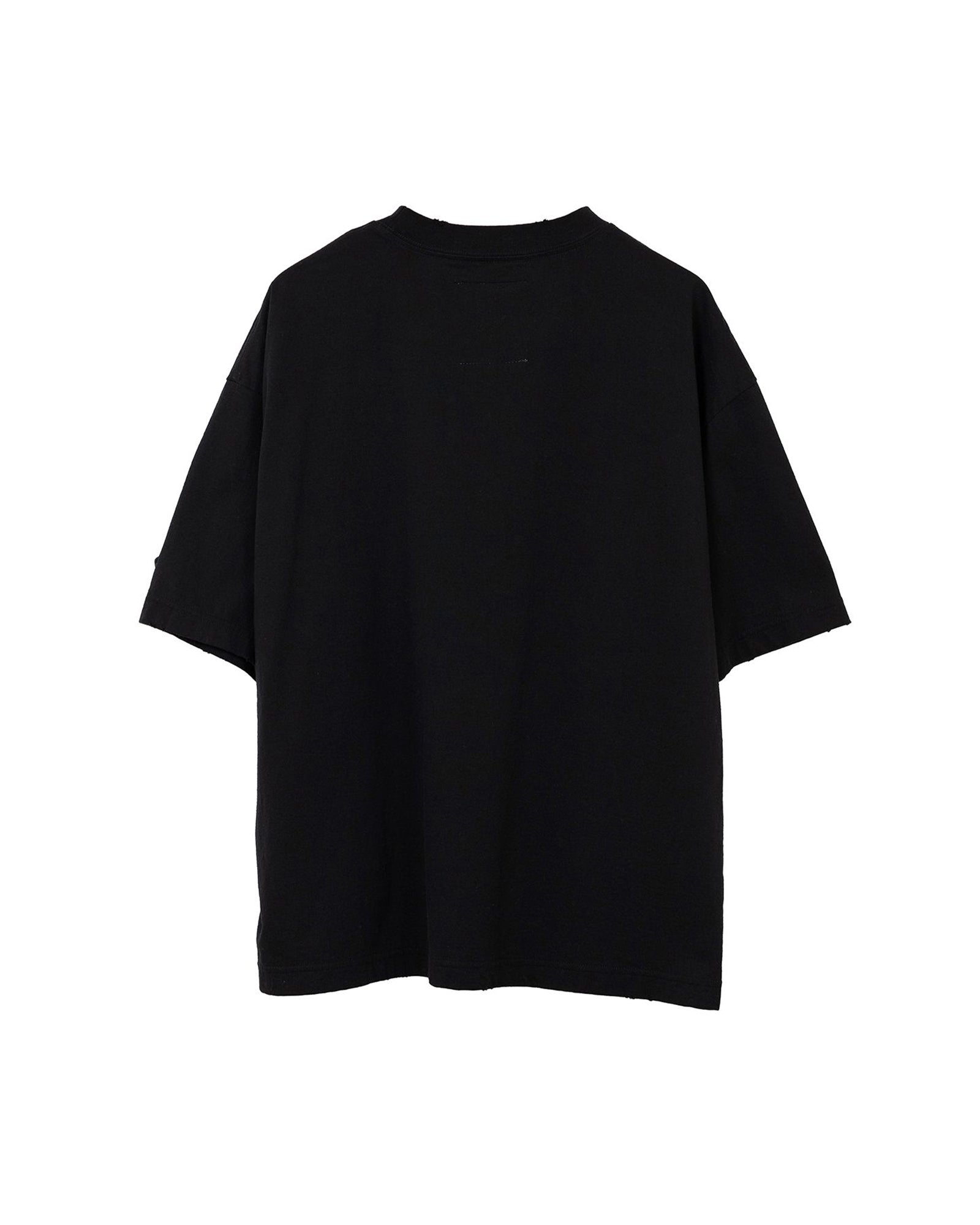 MIHARA YASUHIRO・Yasuhiro Mihara -  EMBELLISHED DISTRESS TEE / BLACK