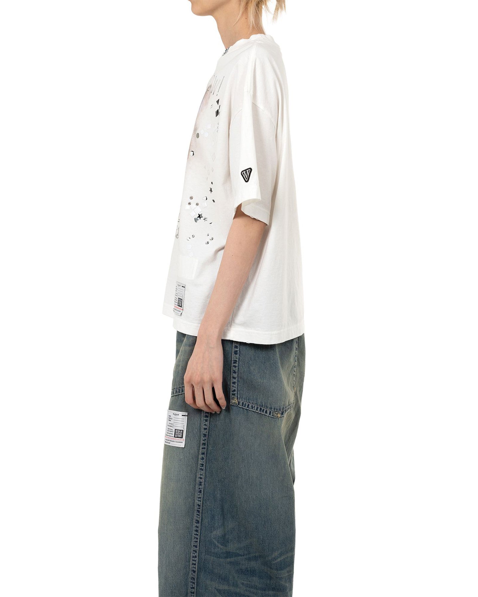 MIHARA YASUHIRO・ミハラヤスヒロ - Tシャツ・カットソー EMBELLISHED DISTRESS TEE / WHITE