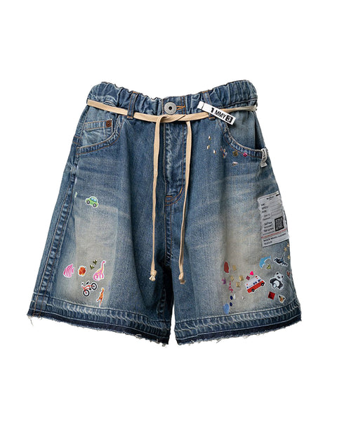MIHARA YASUHIRO(ミハラヤスヒロ) 26SS KIDS STICKER SHORT / INDIGO