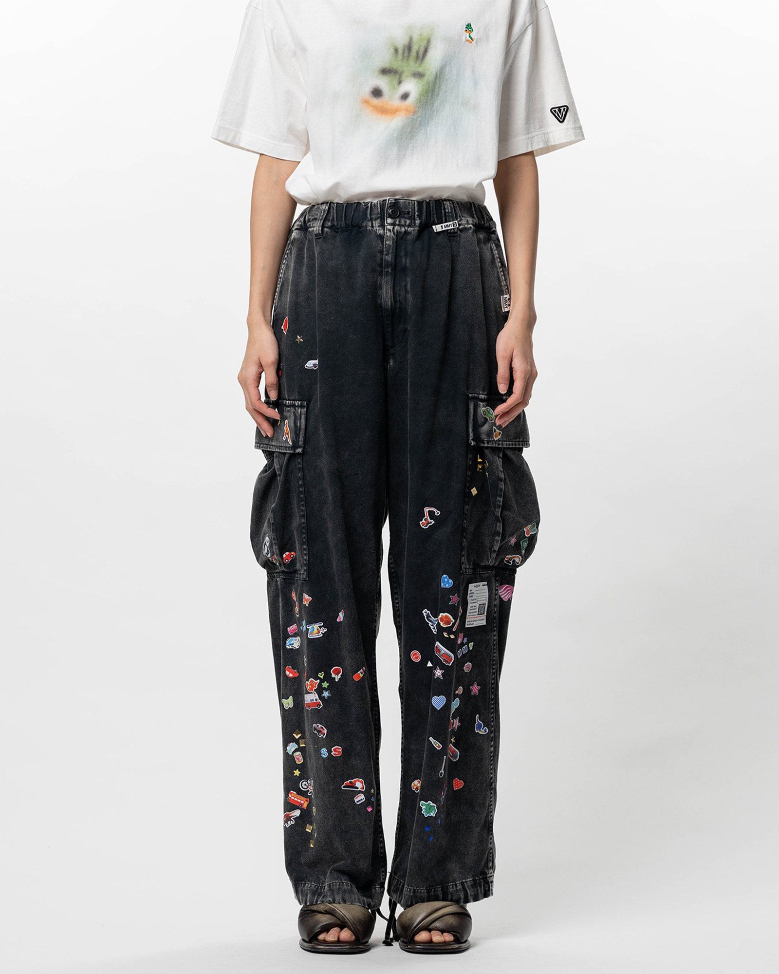 MIHARA YASUHIRO・ミハラヤスヒロ - カーゴパンツ MILITARY PANTS KIDS STICKER / BLACK