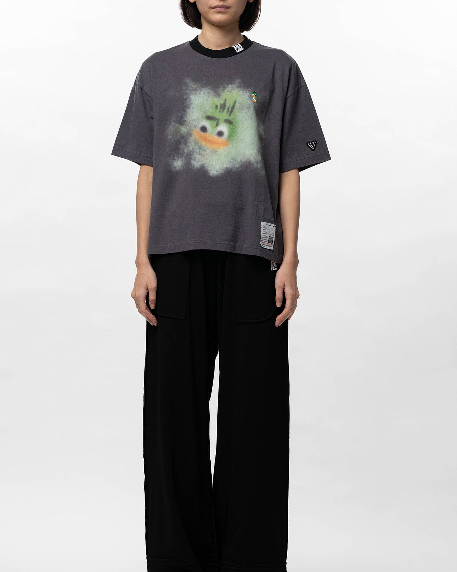 MIHARA YASUHIRO・ミハラヤスヒロ - トップス LEON PRINTED TEE / BLACK