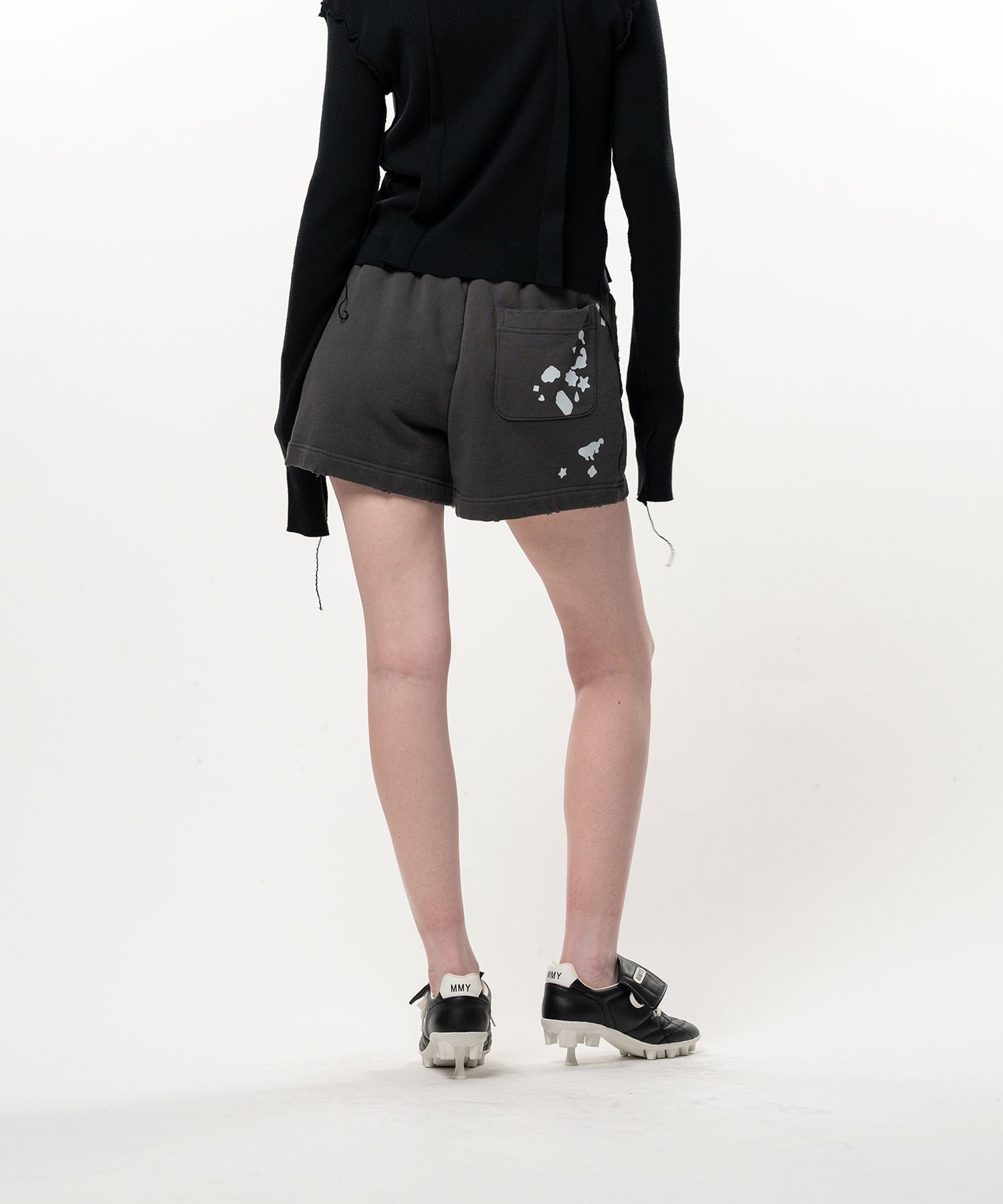 MIHARA YASUHIRO・ミハラヤスヒロ - ハーフ・ショートパンツ SILHOUETTE KIDS STICKER SHORT PANTS / BLACK
