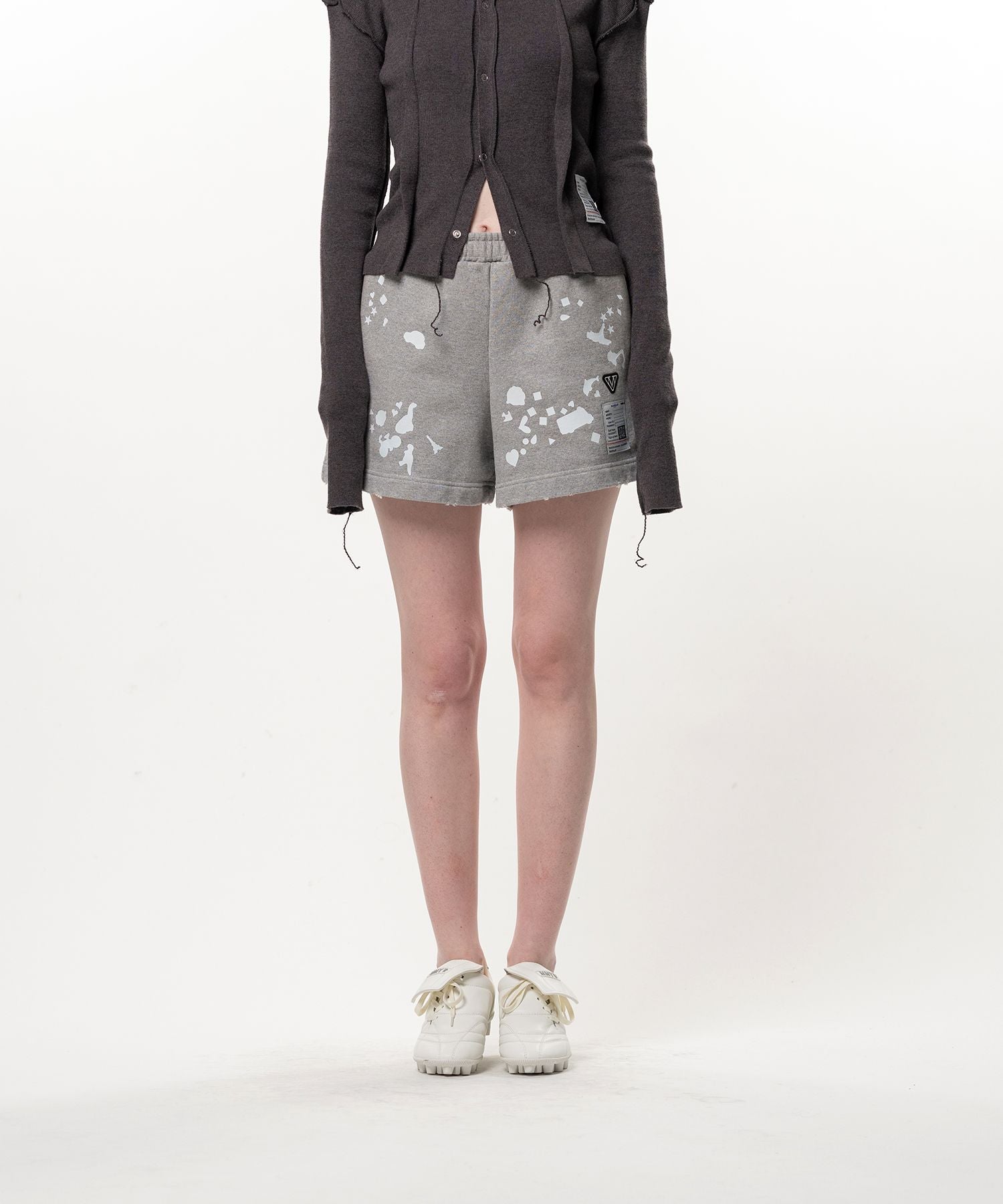 MIHARA YASUHIRO・ミハラヤスヒロ - ハーフ・ショートパンツ SILHOUETTE KIDS STICKER SHORT PANTS / GRAY