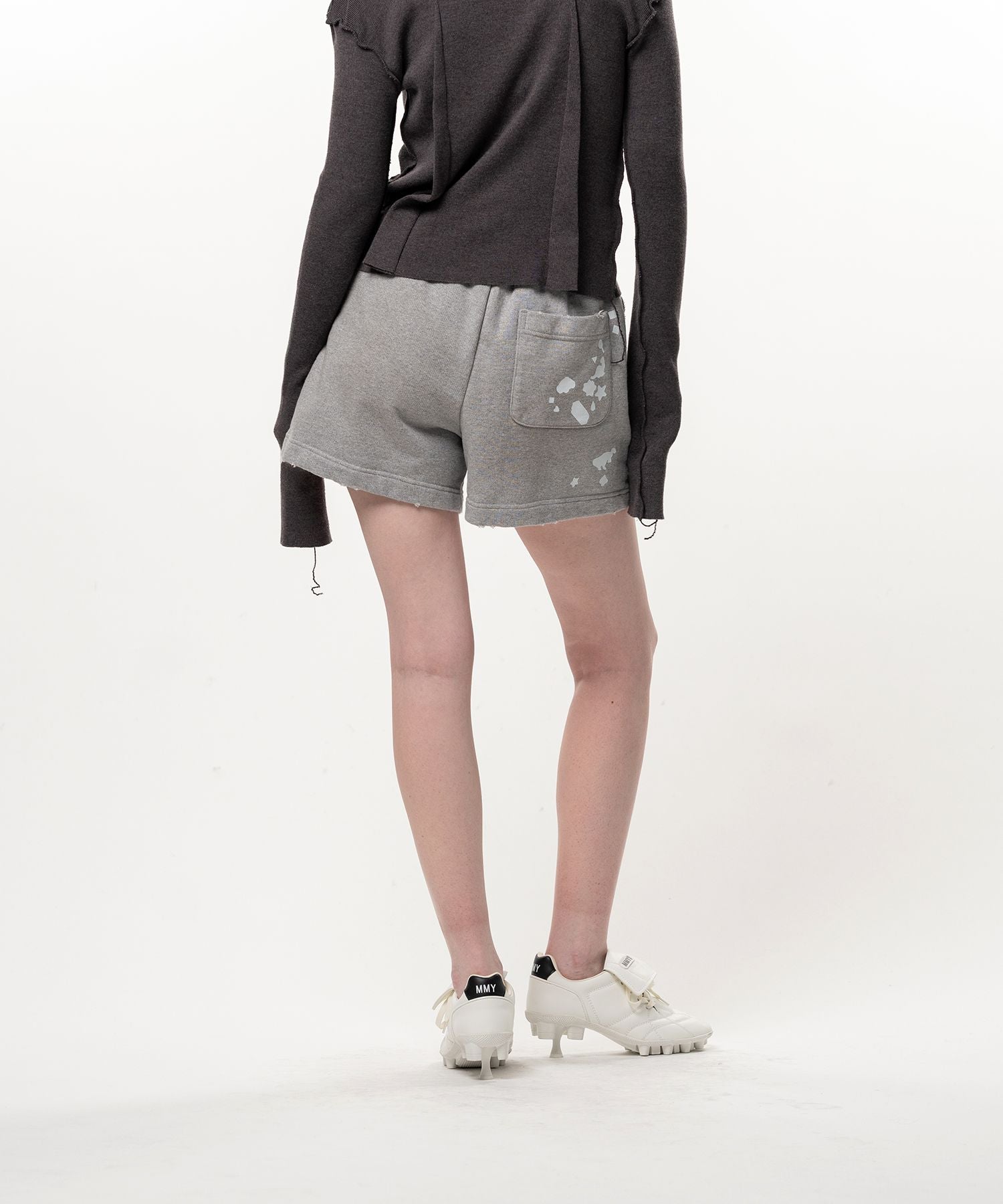 MIHARA YASUHIRO・ミハラヤスヒロ - ハーフ・ショートパンツ SILHOUETTE KIDS STICKER SHORT PANTS / GRAY