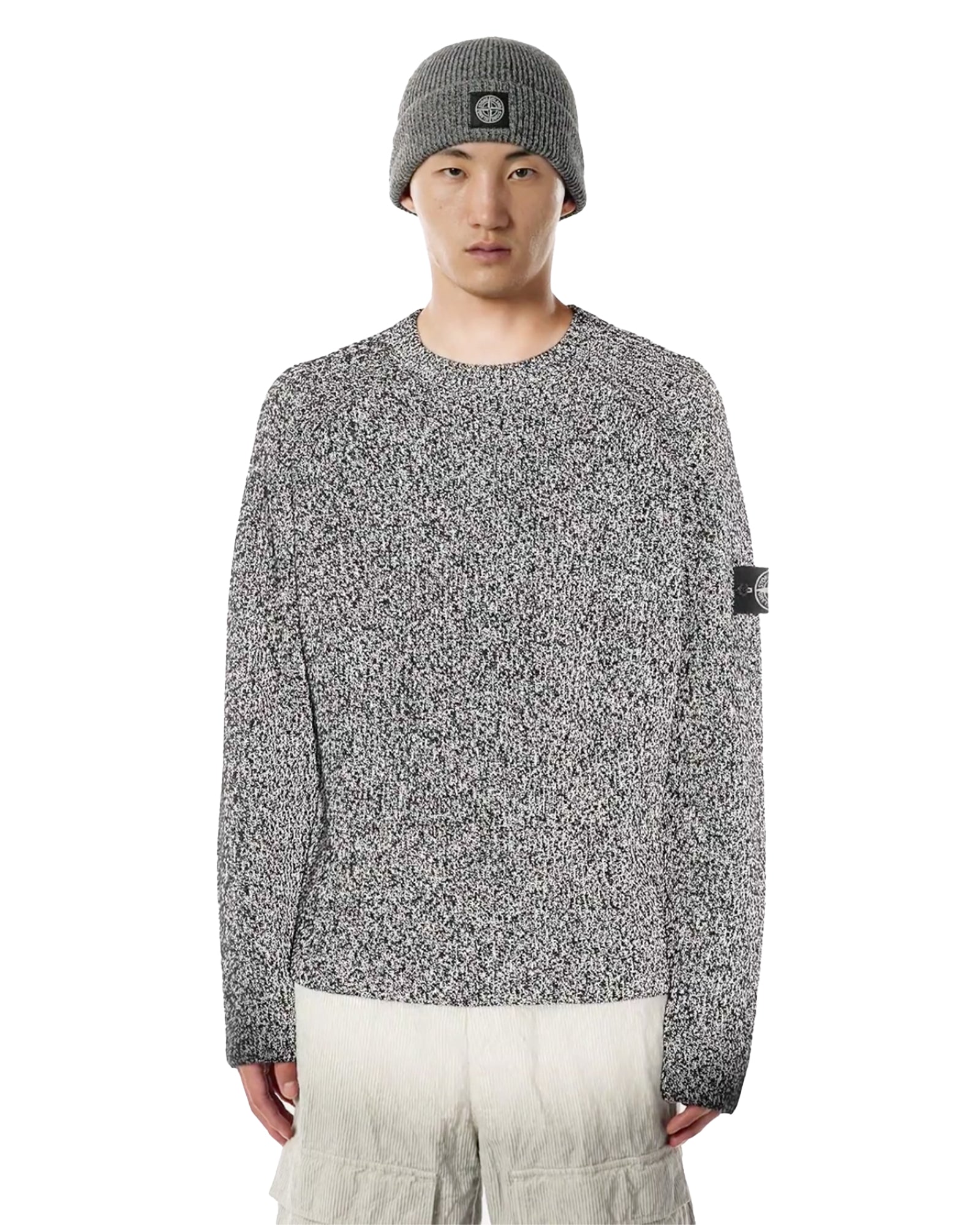 STONE ISLAND・ストーンアイランド - ニット・セーター KNITWEAR REFLECTIVE / NERO MELANGE