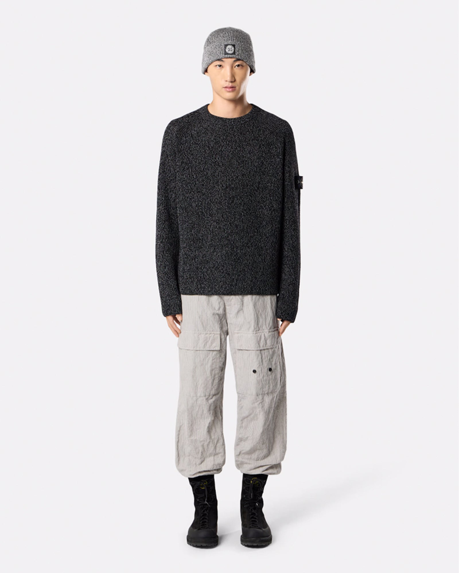 STONE ISLAND・ストーンアイランド - ニット・セーター KNITWEAR REFLECTIVE / NERO MELANGE