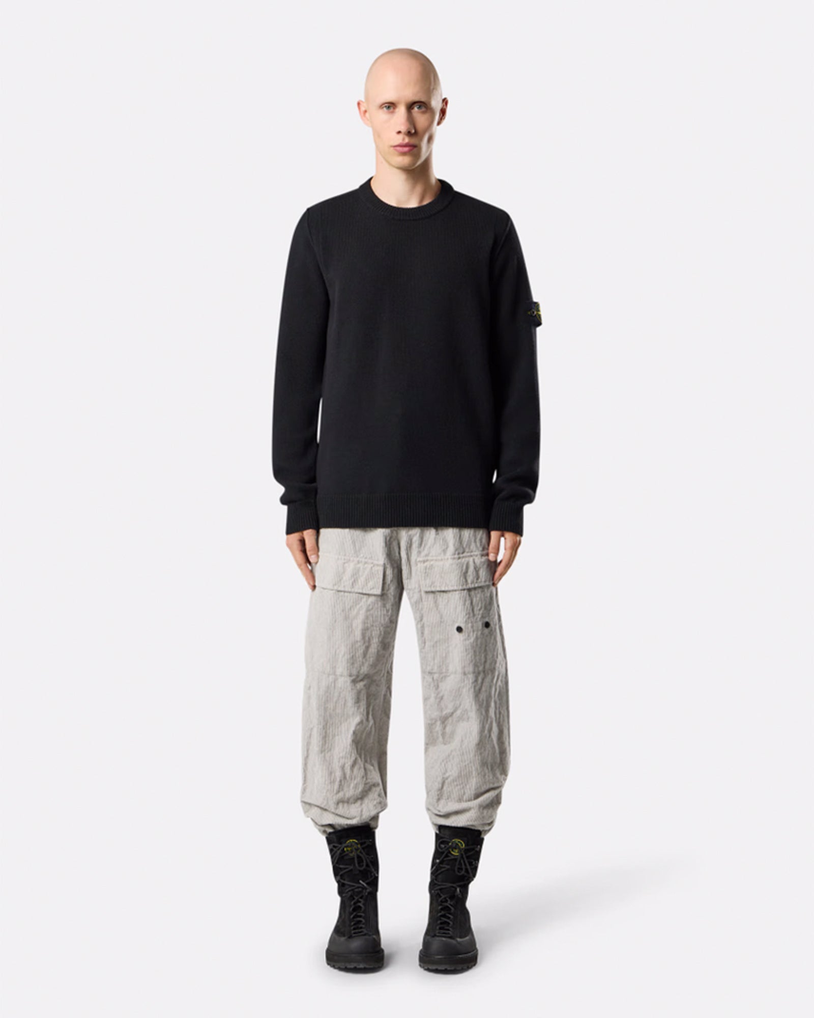 STONE ISLAND・stone island -  CREWNECK LAMBSWOOL / BLACK