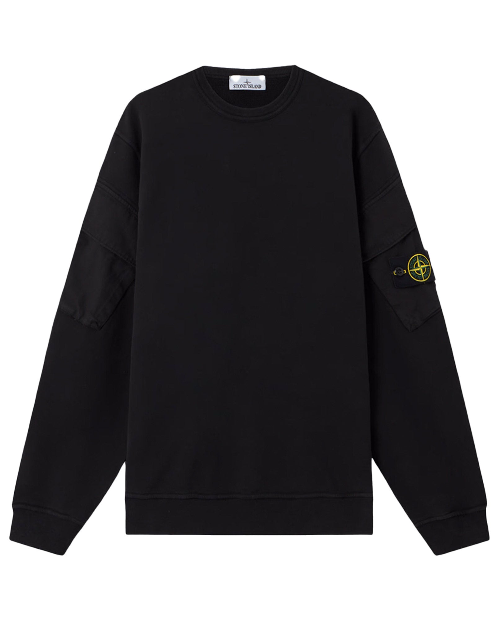 STONE ISLAND・ストーンアイランド - スウェット BRUSHED ORGANIC COTTON FLEECE SWEATSHIRT/ BLACK