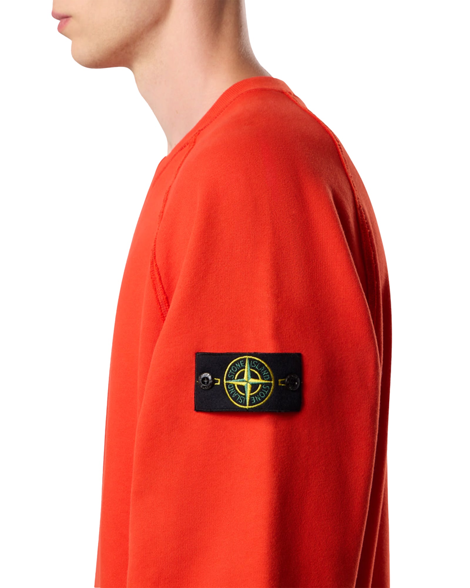 STONE ISLAND・stone island -  BRUSHED ORGANIC COTTON FLEECE / SCARLATTO