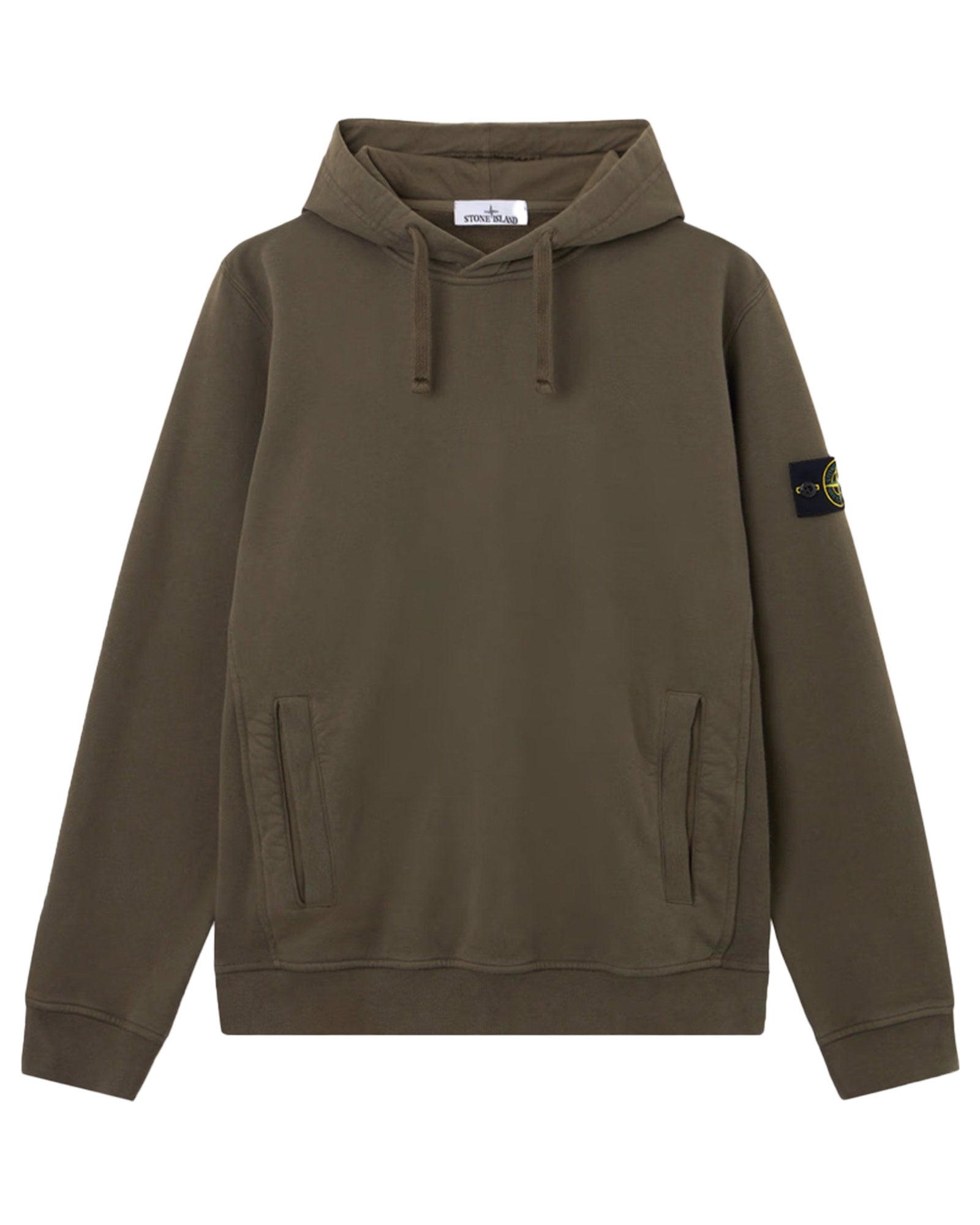 STONE ISLAND・ストーンアイランド - パーカー・フーディ BRUSHED ORGANIC COTTON HOODIE SWEATER / MILITARY GREEN