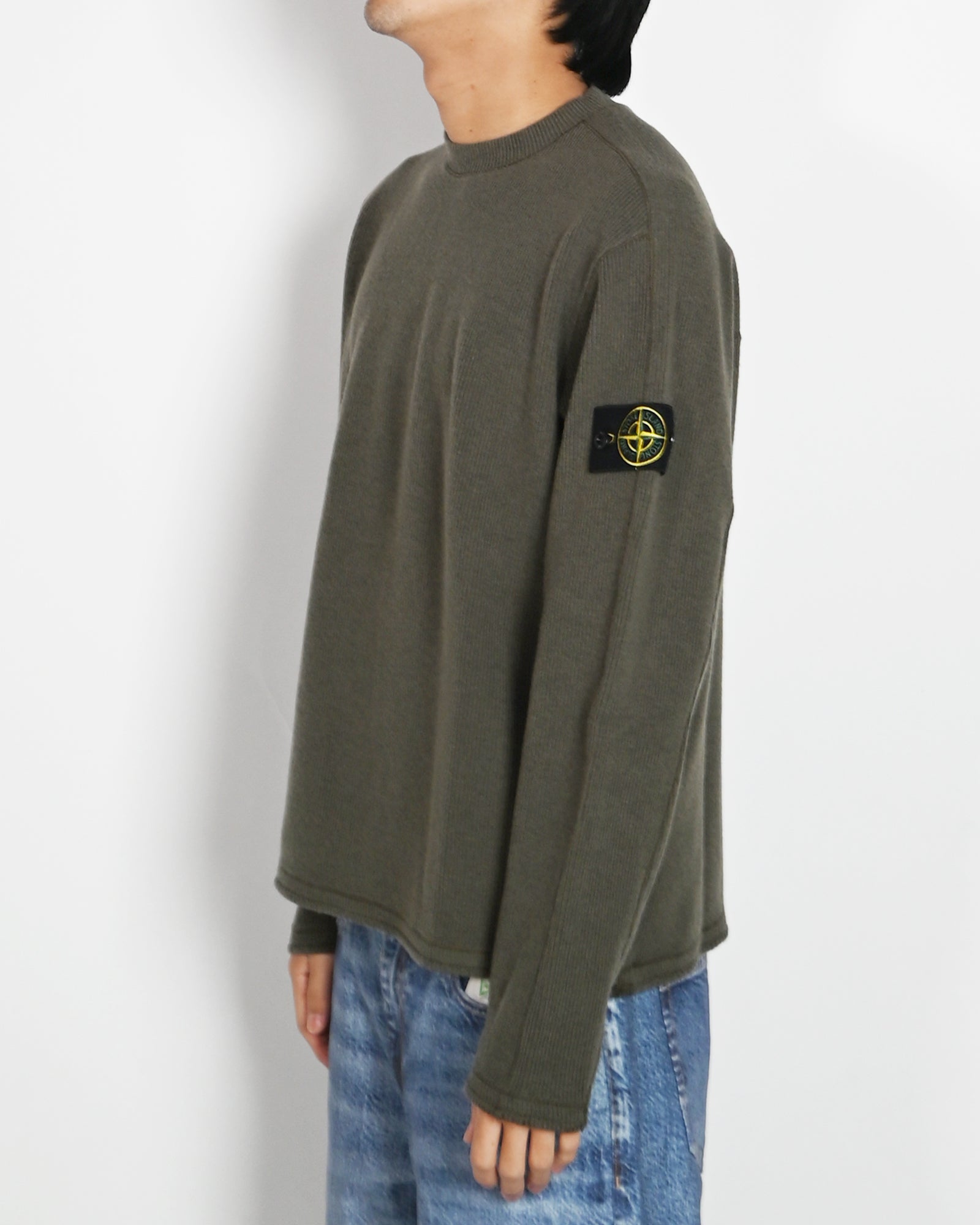 STONE ISLAND・ストーンアイランド - ニット・セーター CREWNECK KNIT / MILITARY GREEN