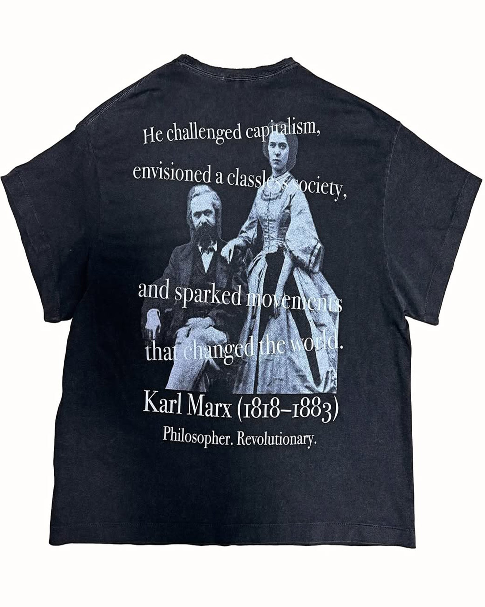 Rebelle de luxe・ルベルドゥリュクス -  KARL MARX TEE CH S/S / CHARCOAL