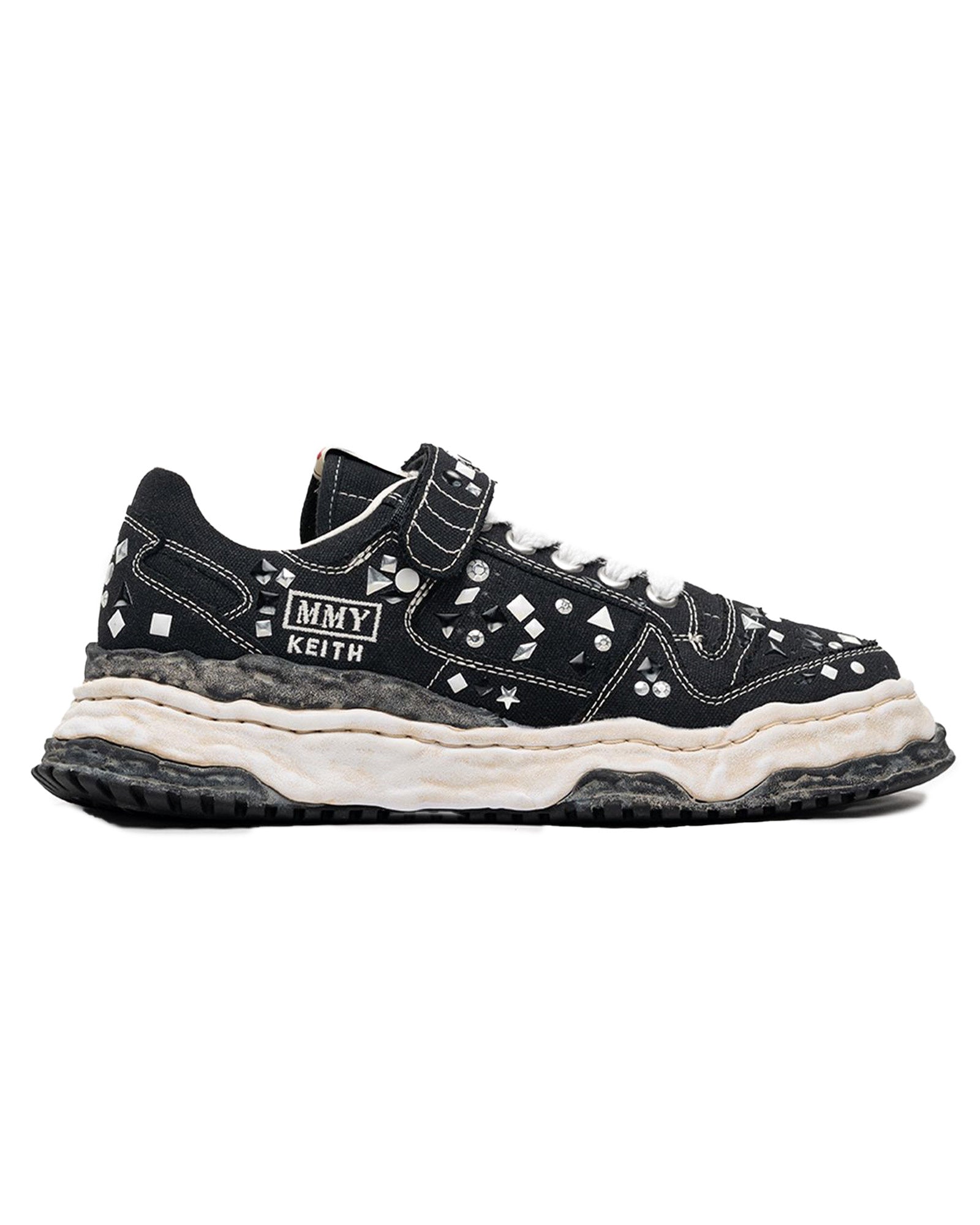 KEITH EMBELLISHED CANVAS LOW / BLACK