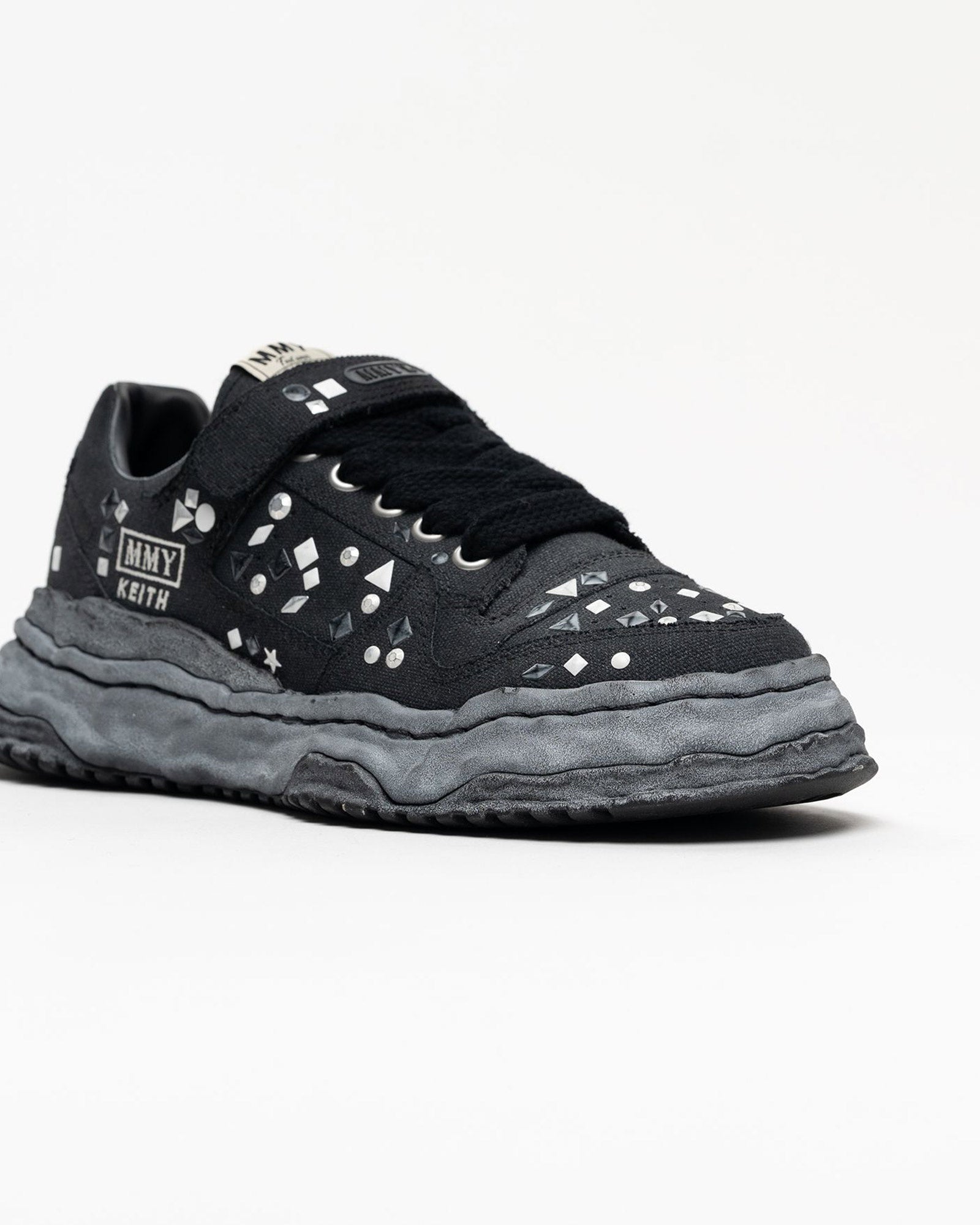 MIHARA YASUHIRO・ミハラヤスヒロ - ローカットスニーカー KEITH EMBELLISHED CANVAS LOW / BLACK