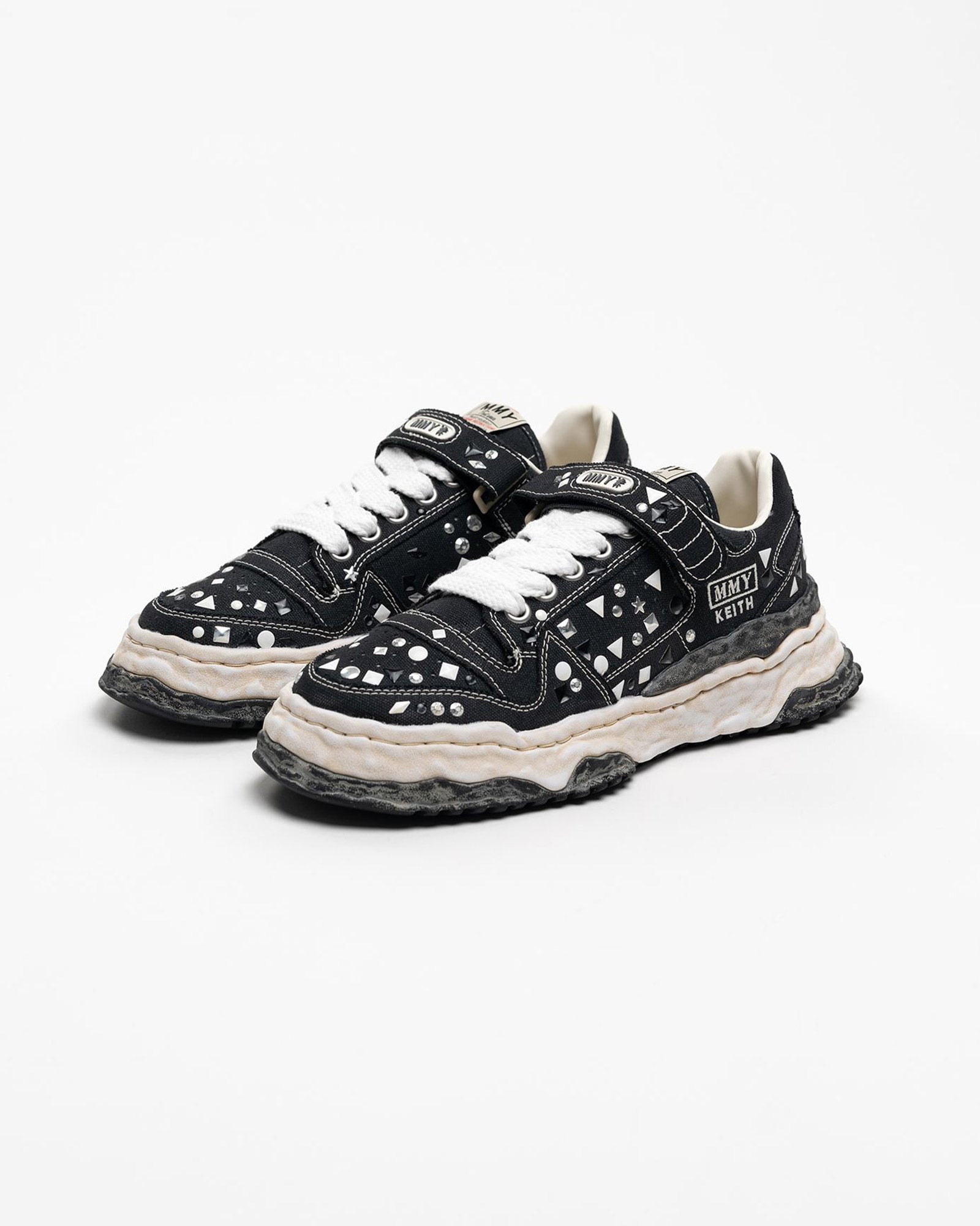 MIHARA YASUHIRO・ミハラヤスヒロ - ローカットスニーカー KEITH EMBELLISHED CANVAS LOW / BLACK