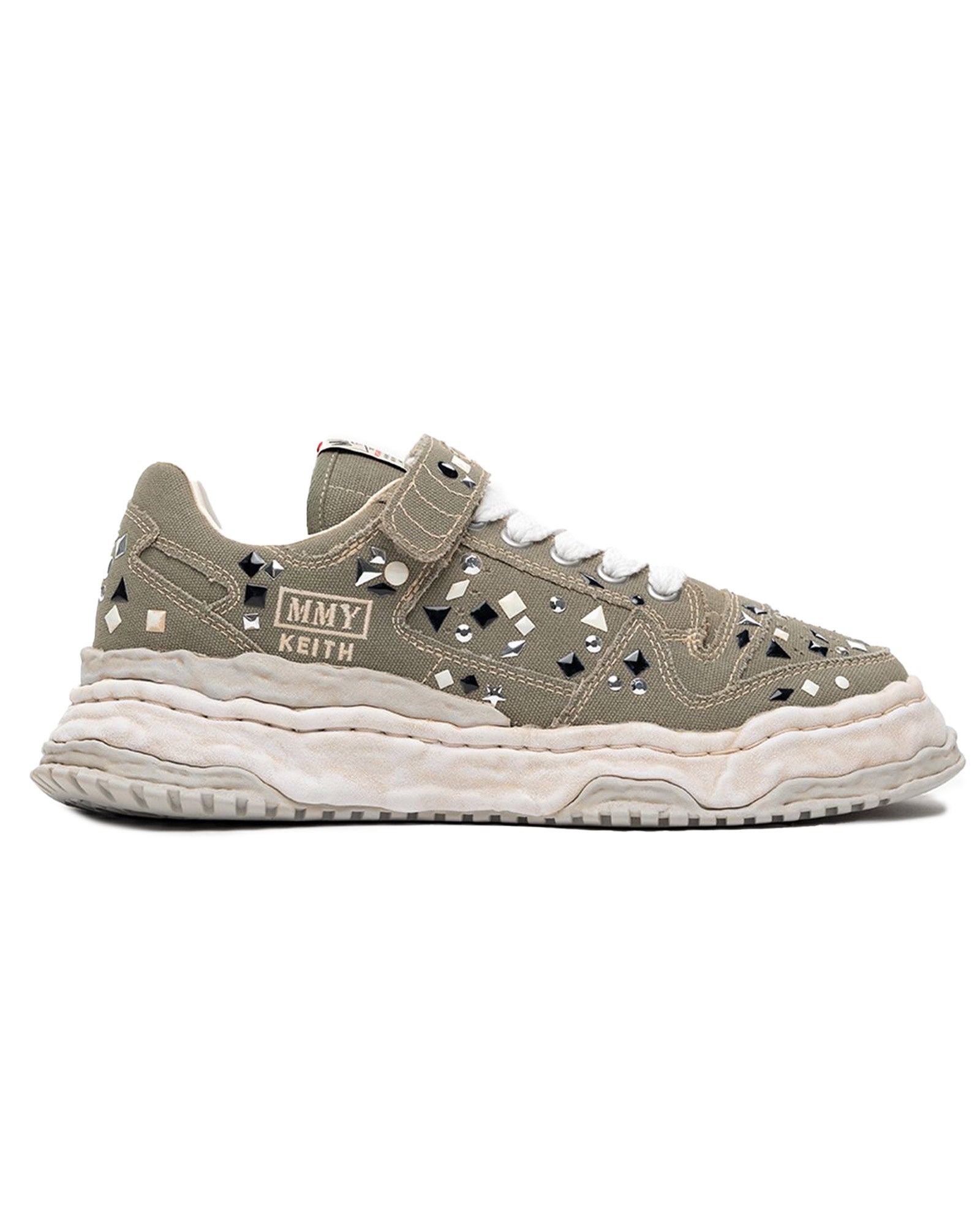 KEITH EMBELLISHED CANVAS LOW / GREEN