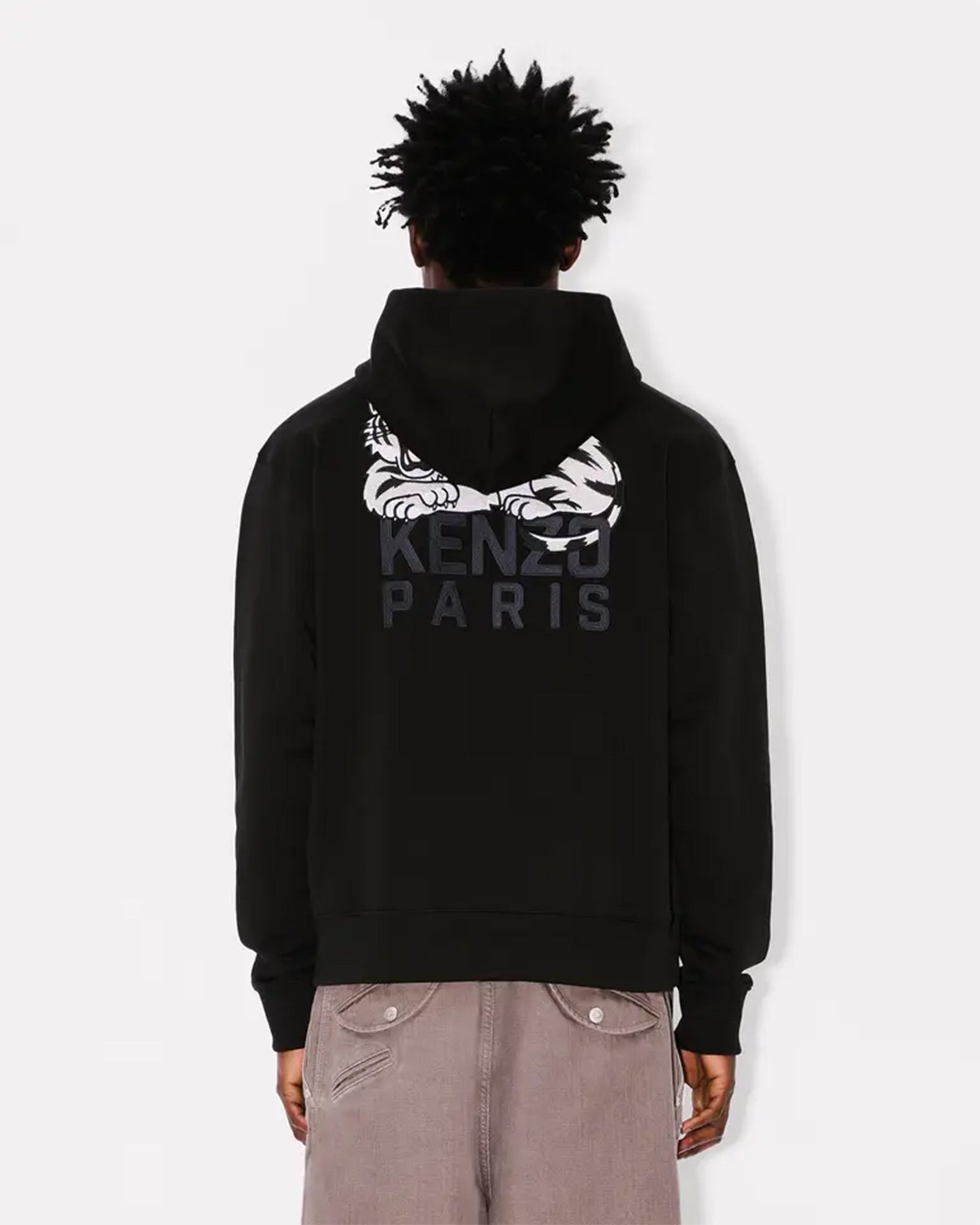 KENZO・ケンゾー - パーカー・フーディ KENZO HAPPY TIGER EMBROIDERED CLASSIC HOODIE / BLACK
