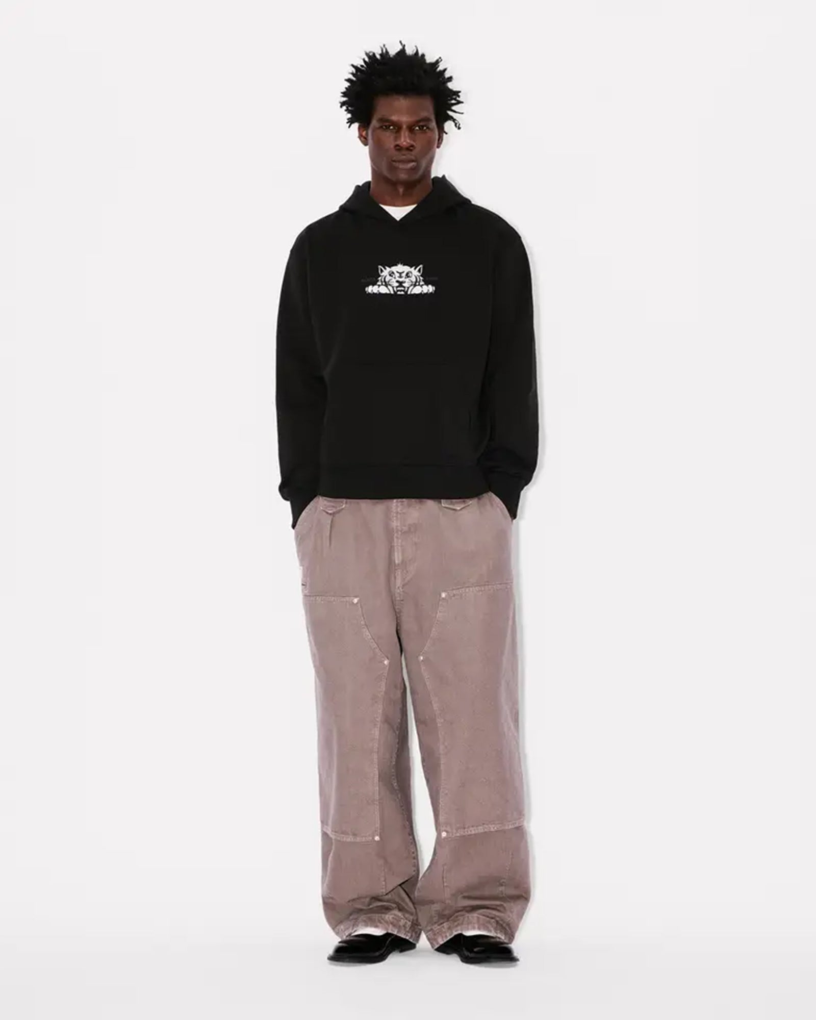 KENZO・ケンゾー - パーカー・フーディ KENZO HAPPY TIGER EMBROIDERED CLASSIC HOODIE / BLACK