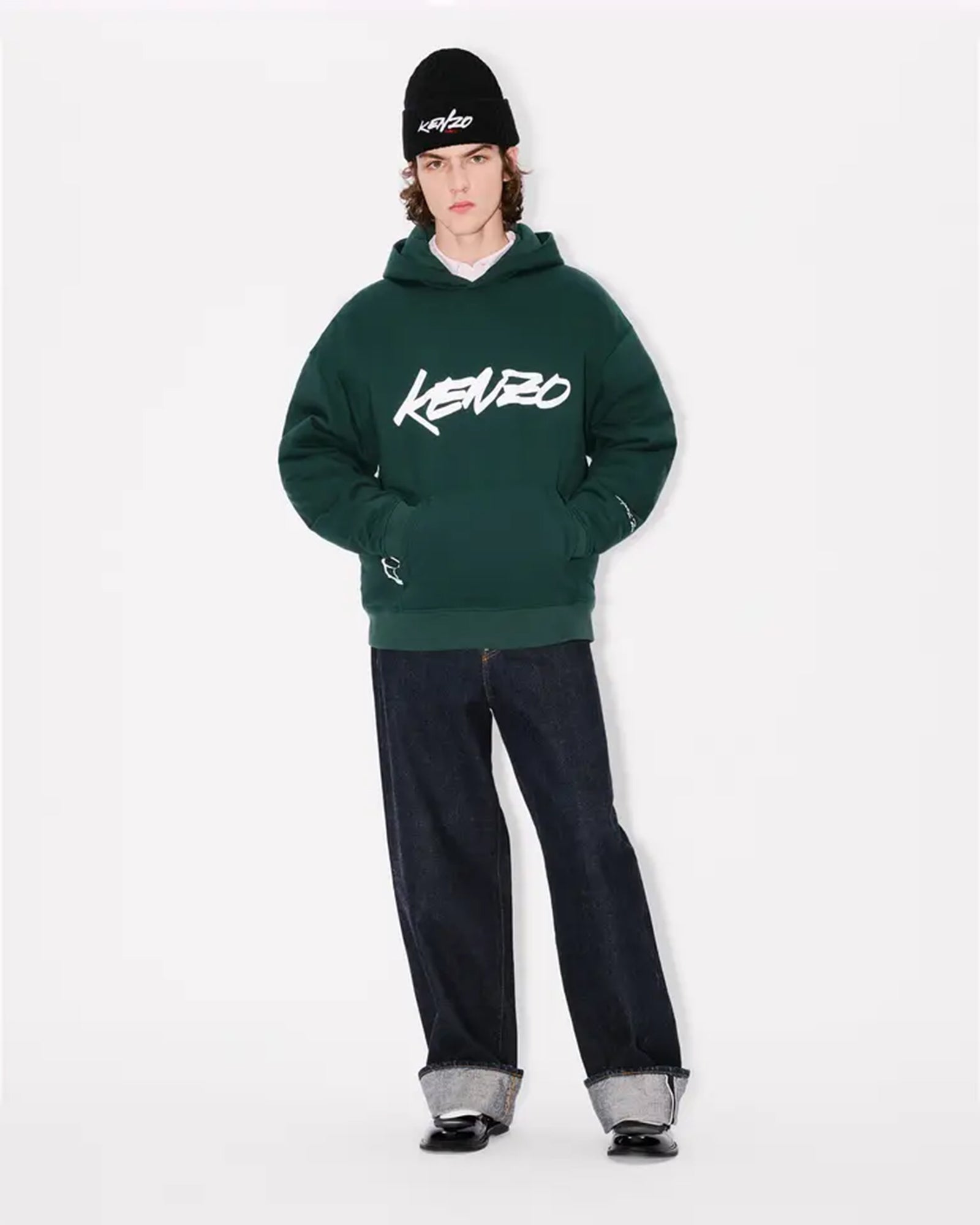 KENZO・ケンゾー - パーカー・フーディ 'KENZO x FUTURA 2000'  PADDED HOODIE / GREEN