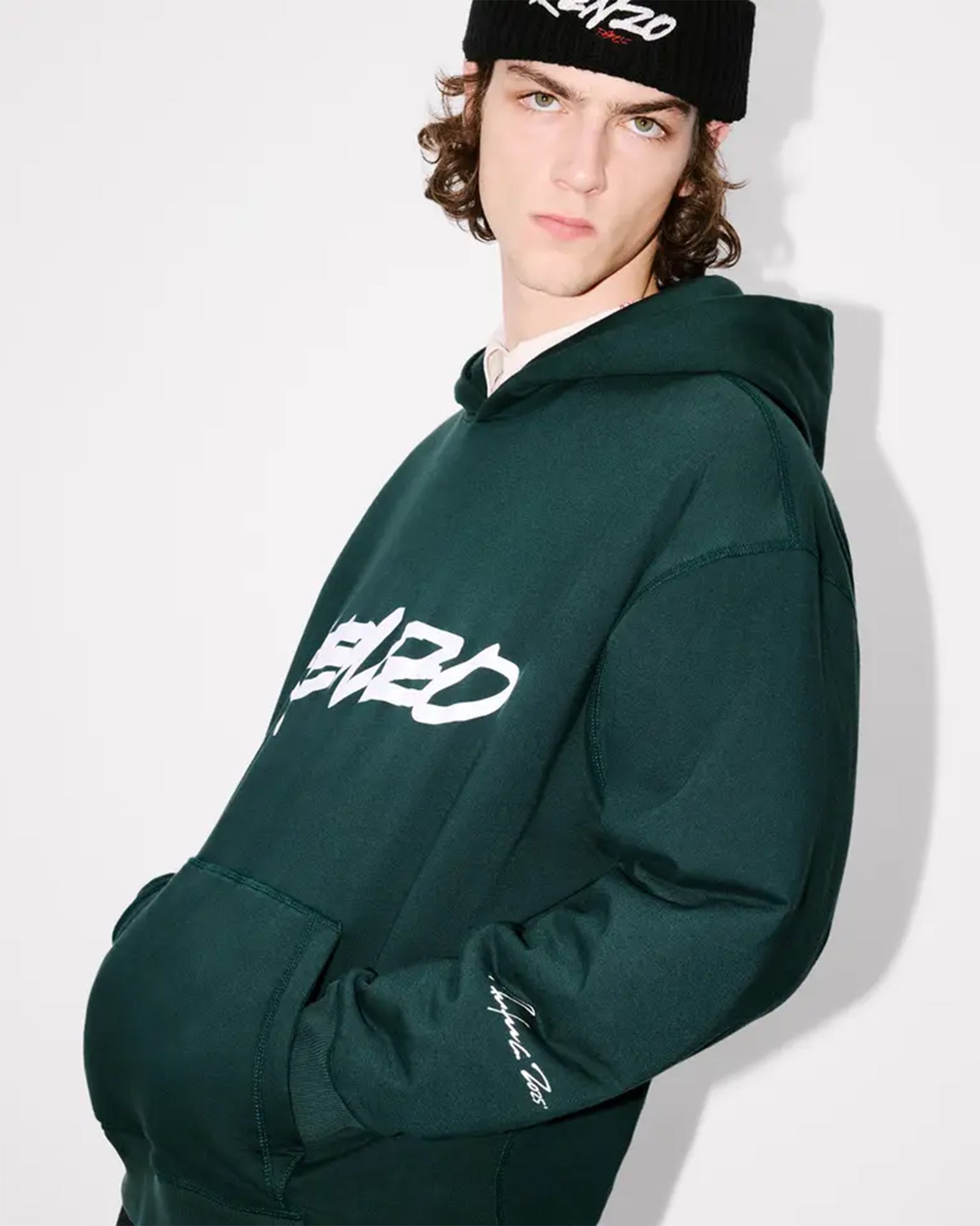 KENZO・ケンゾー - パーカー・フーディ 'KENZO x FUTURA 2000'  PADDED HOODIE / GREEN