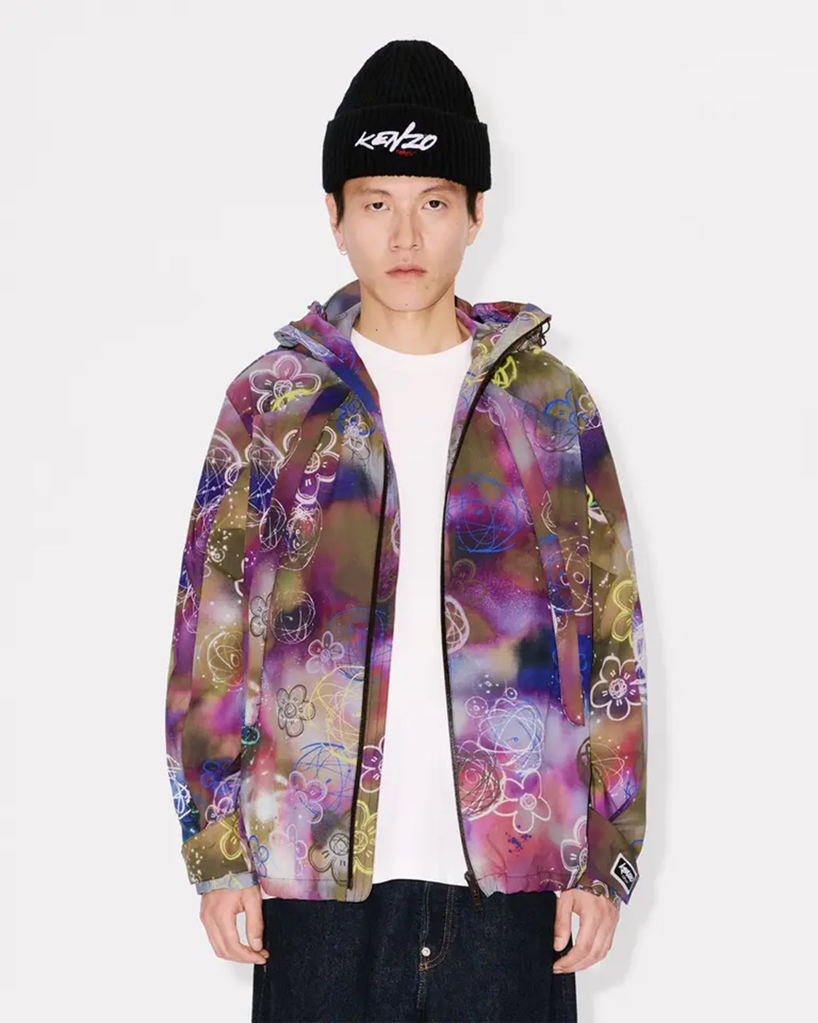 KENZO・Kenzo -  'KENZO × FUTURA 2000' SHORT WINDBREAKER / KHAKI
