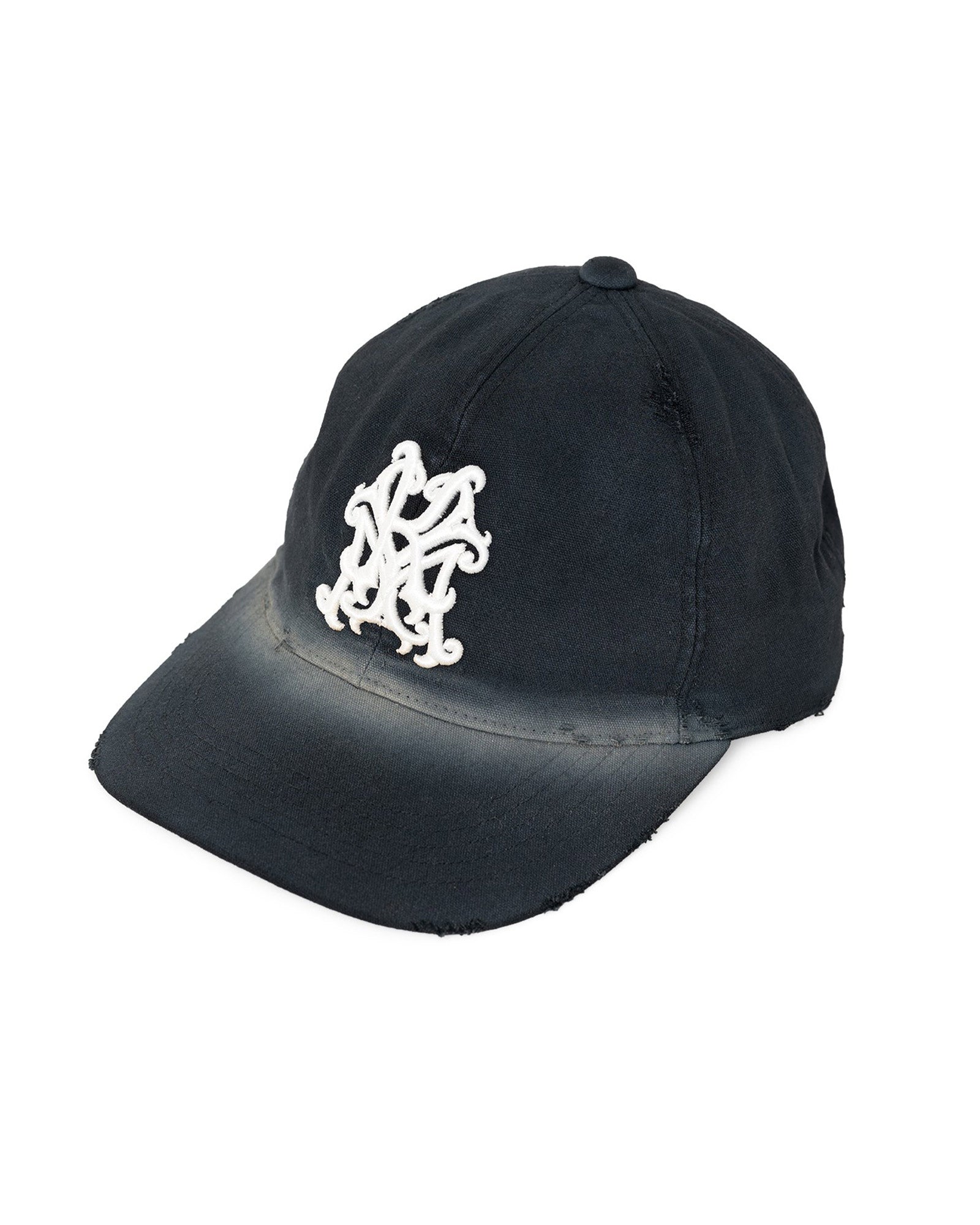 CA4LA × KAMIYA “KMY” DISTRESSED CAP / BLACK