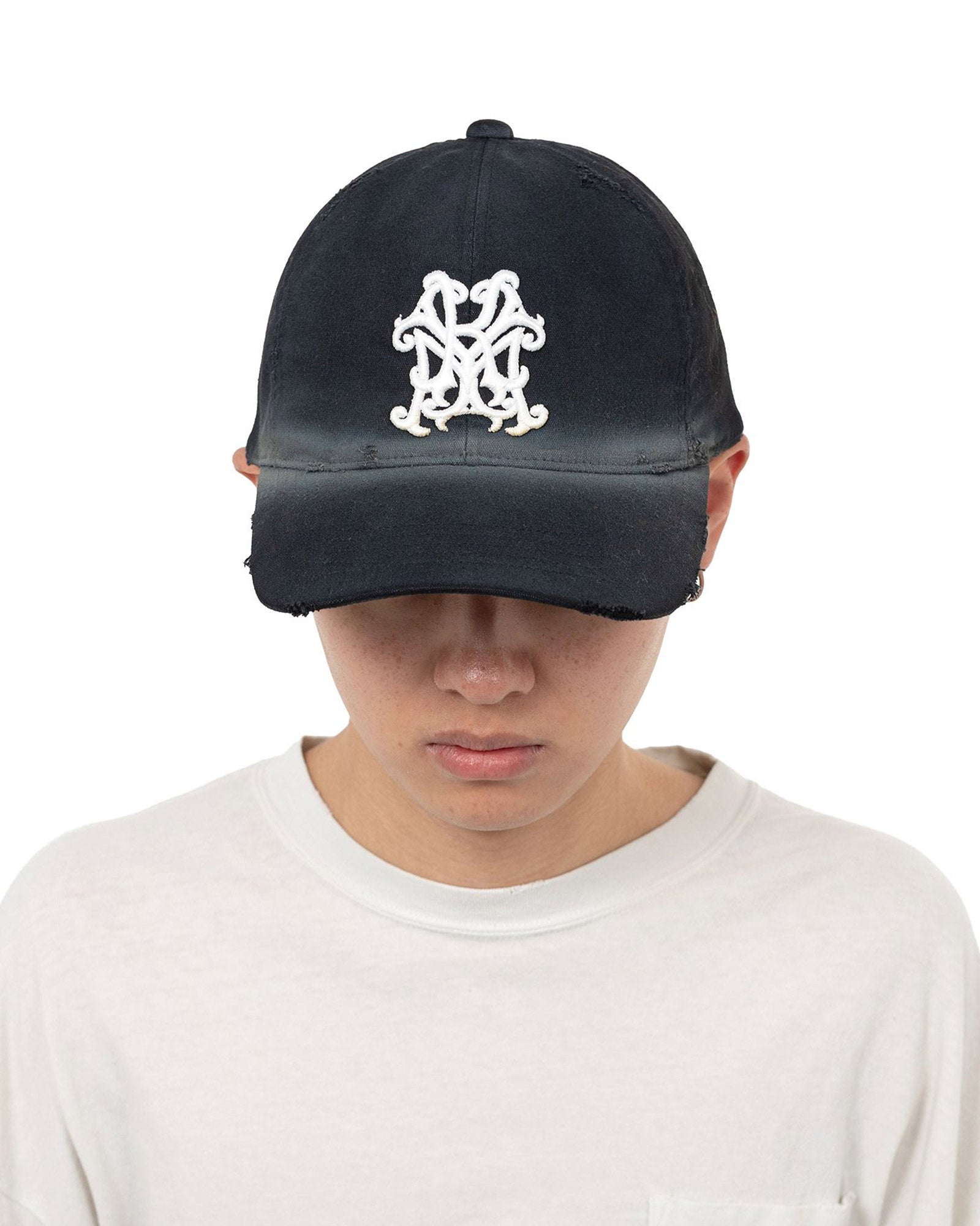 KAMIYA・カミヤ - キャップ CA4LA × KAMIYA “KMY” DISTRESSED CAP / BLACK