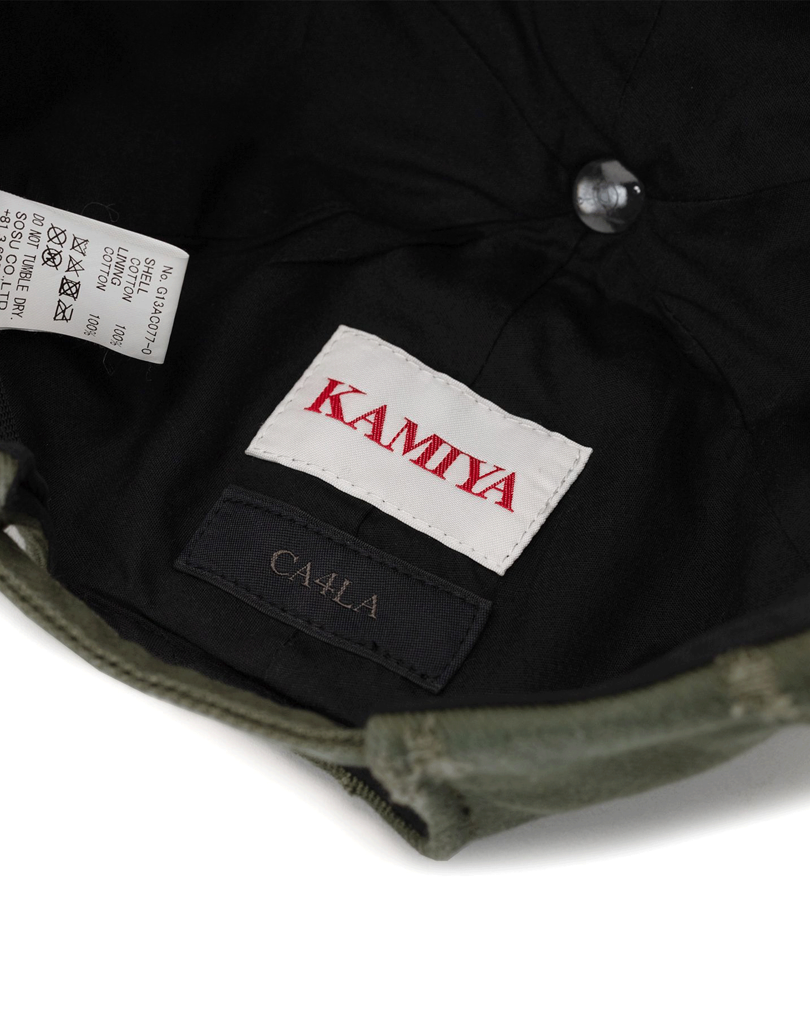 KAMIYA・カミヤ - キャップ “KMY”DISTRESSED CAP / KHAKI