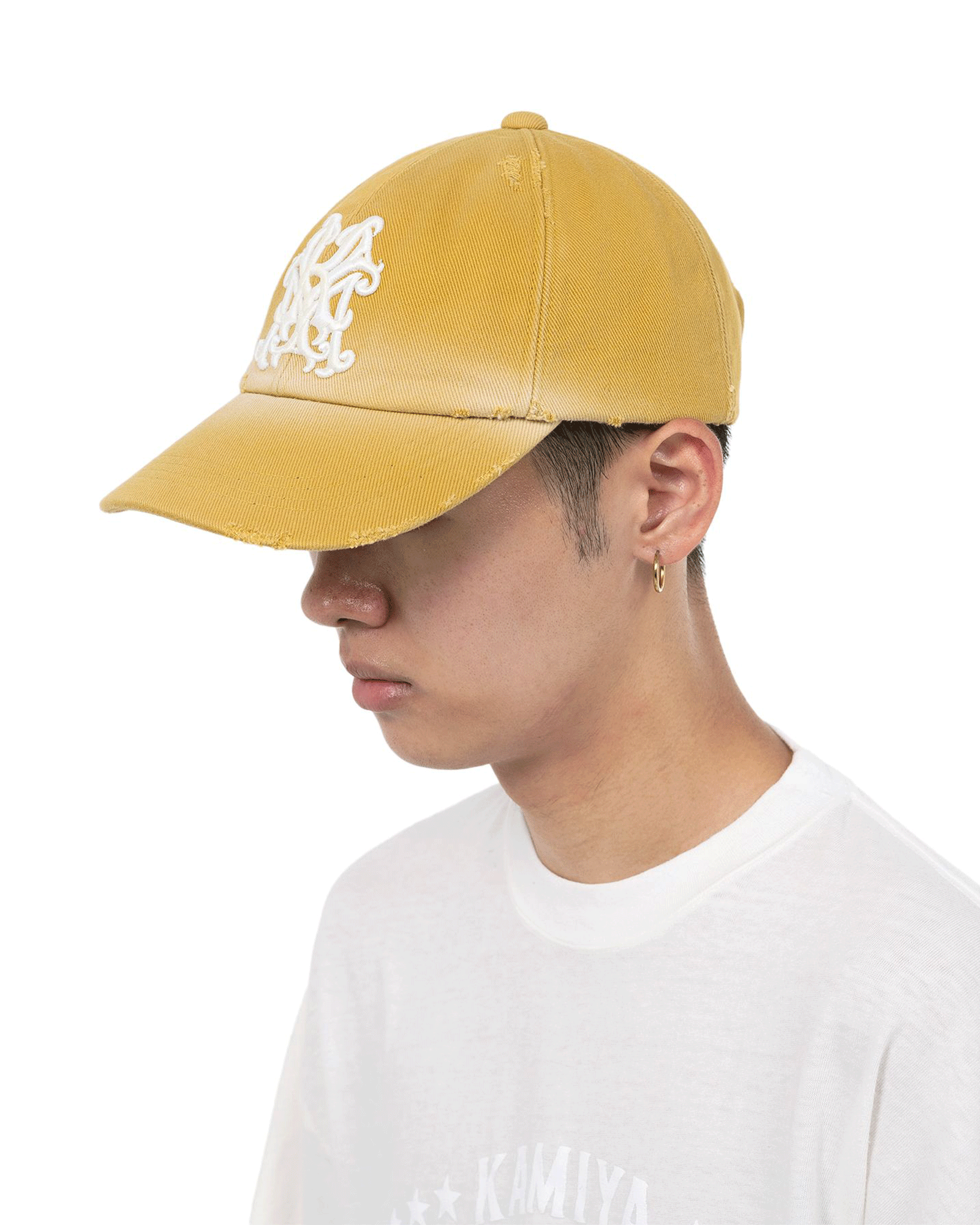 KAMIYA・カミヤ - キャップ “KMY”DISTRESSED CAP / YELLOW